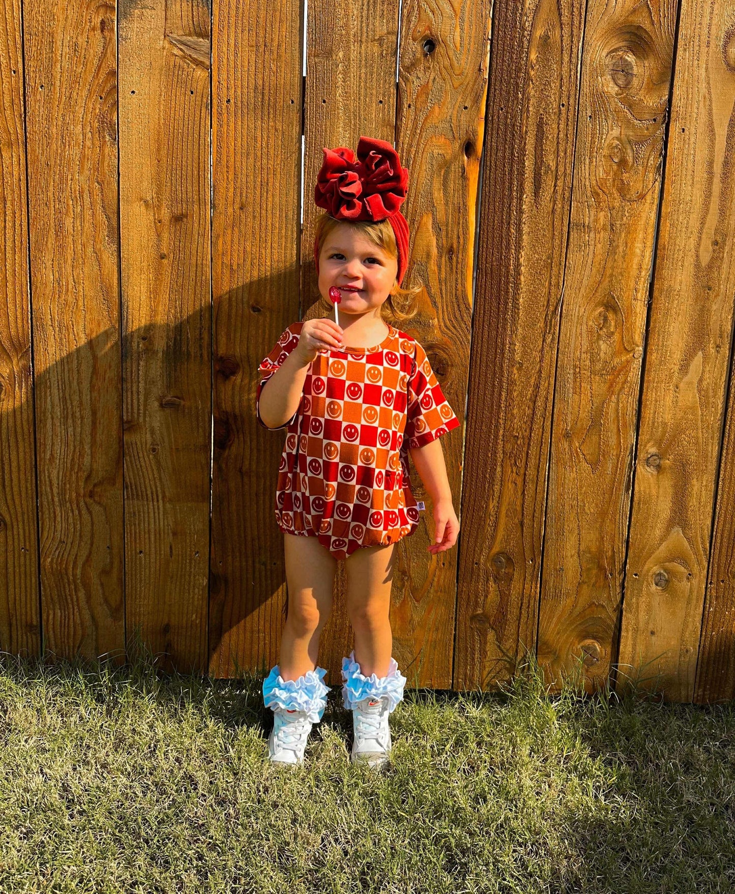 Fall Checks Oversized Bamboo Romper