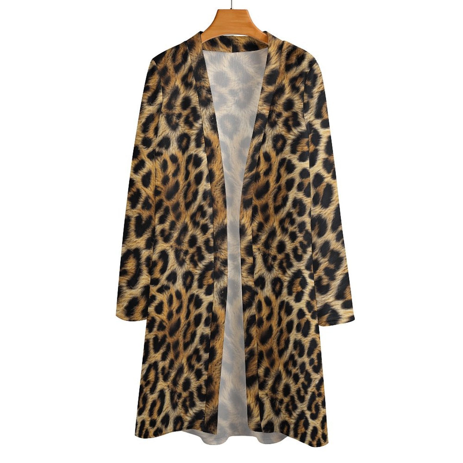 Baha Ranch Retro Pop Western Leopard Lightweight Cardigan