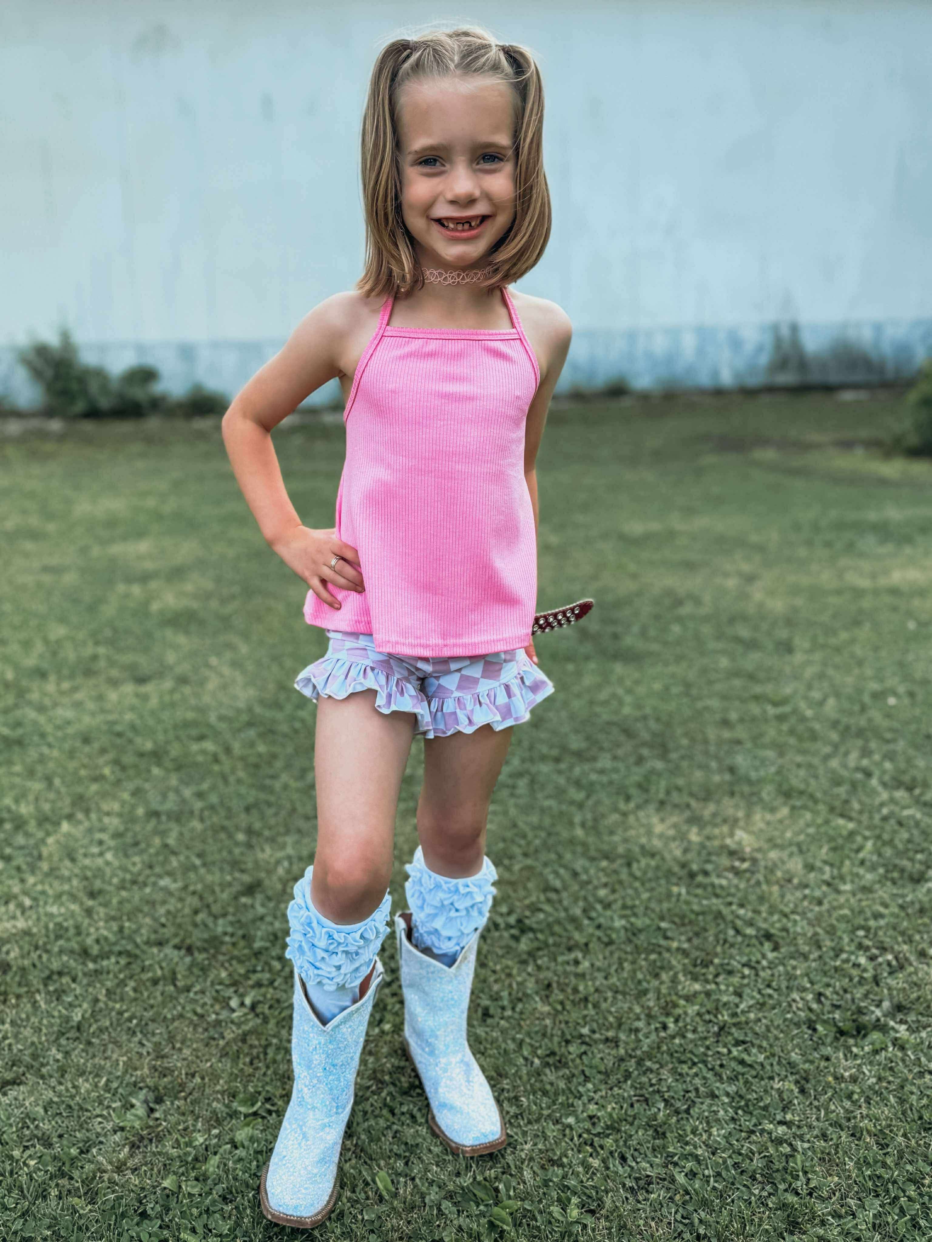 Bubblegum Checkered Shorties