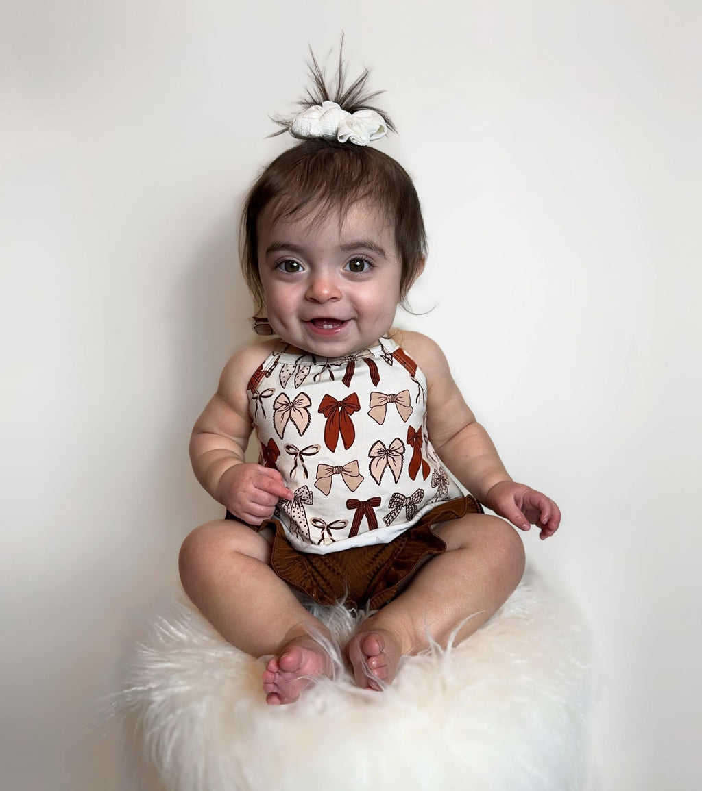 Brown Bows Swing Top
