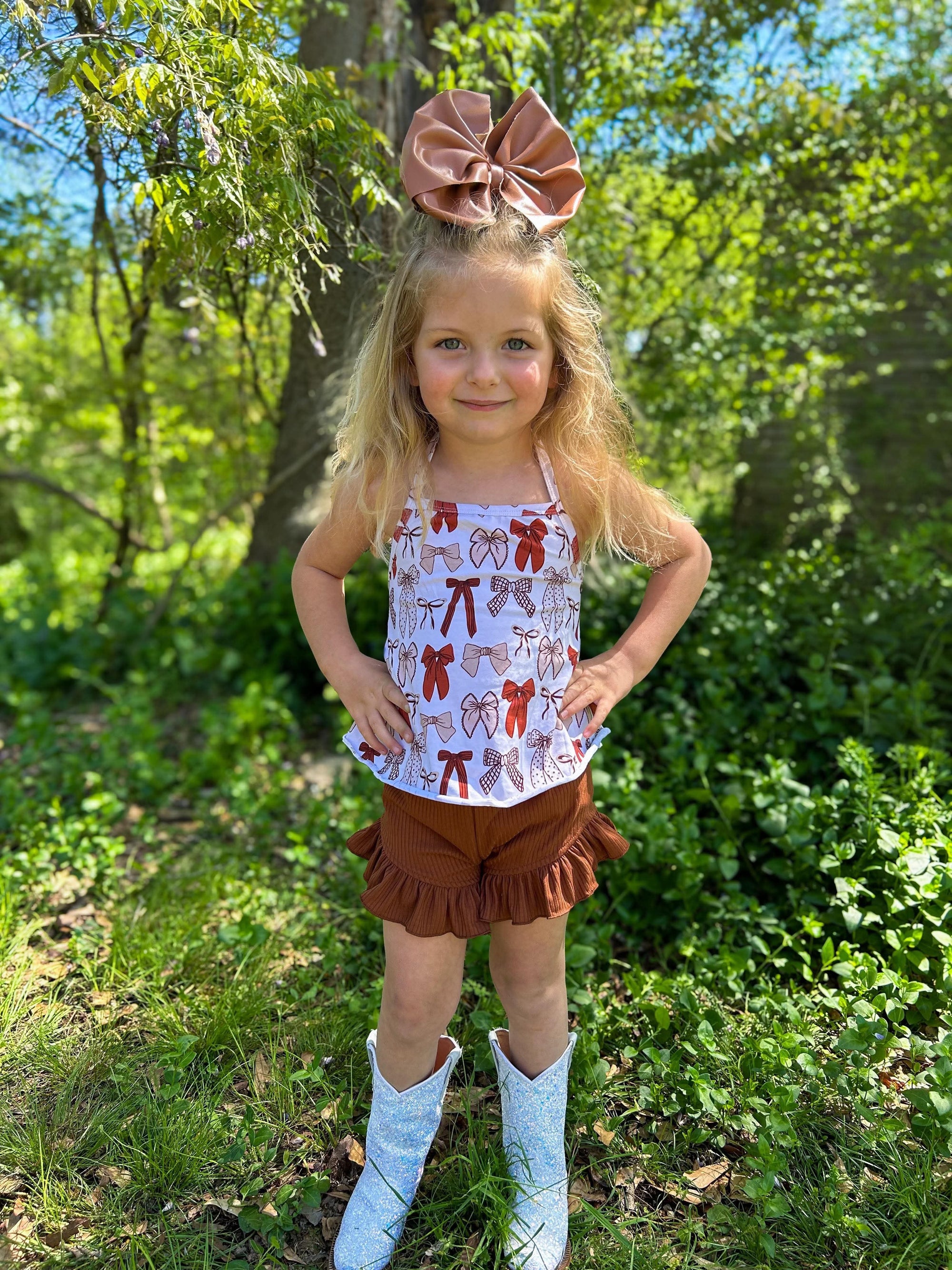 Brown Bows Swing Top