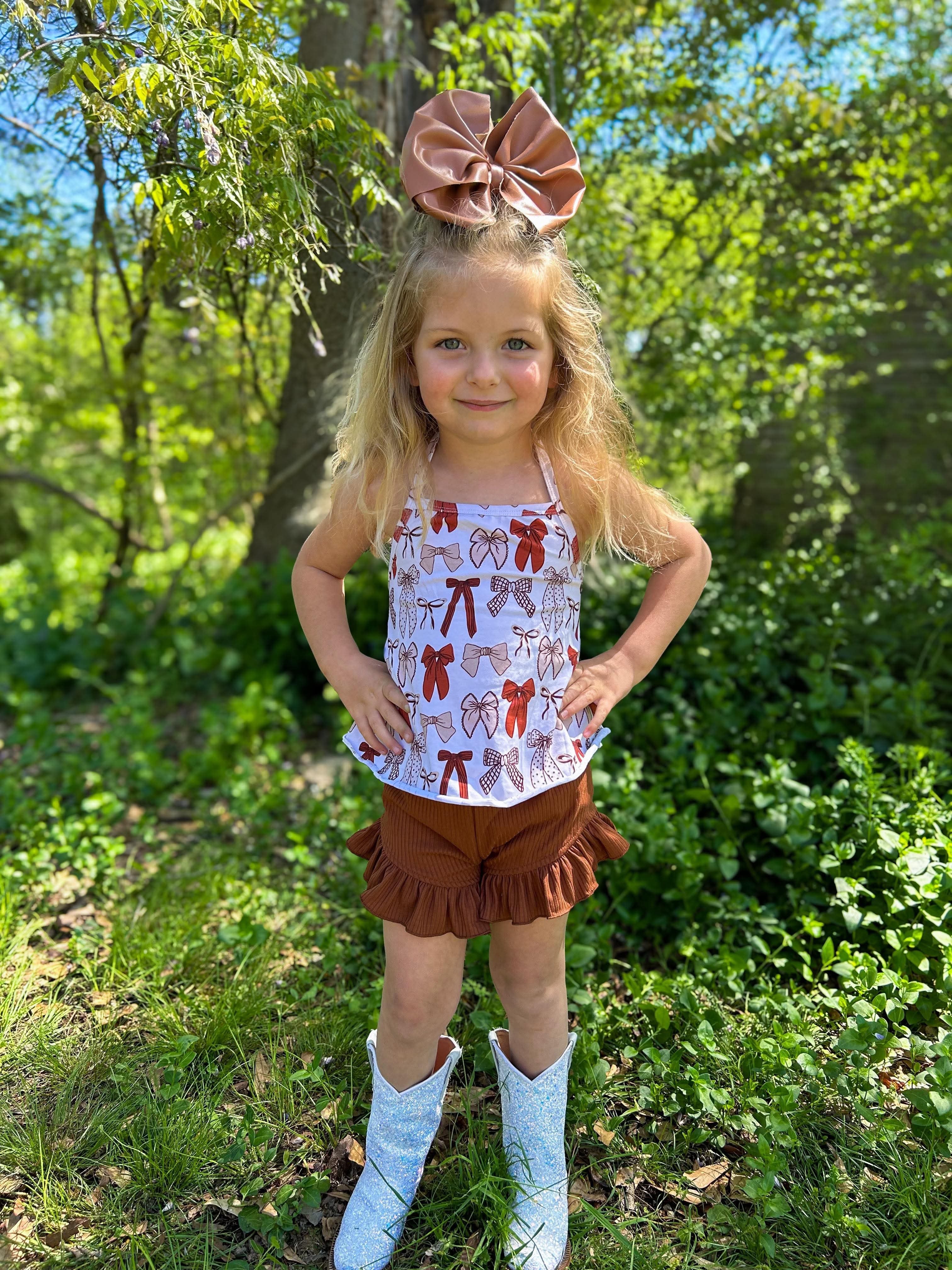Brown Bows Swing Top