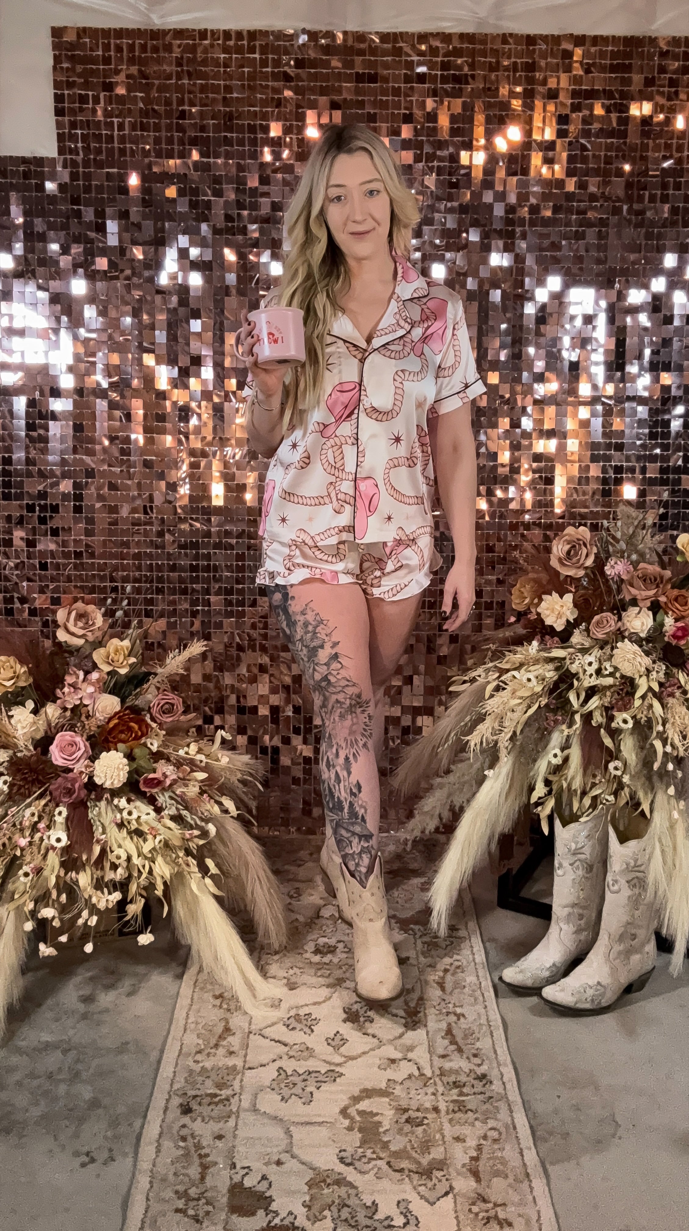 Cowboy Heart Roper Silky Pajama Sets