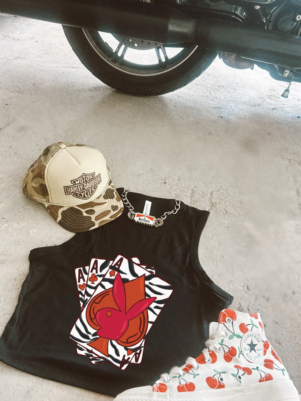 PB cards Ribbed Racer Tank