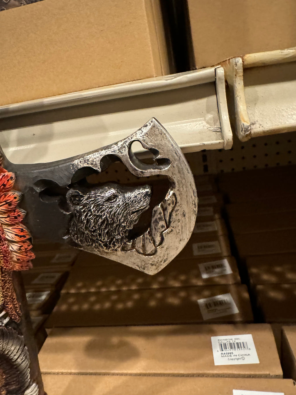 Headdress Tomahawk Bear Coyote Wolf Cross