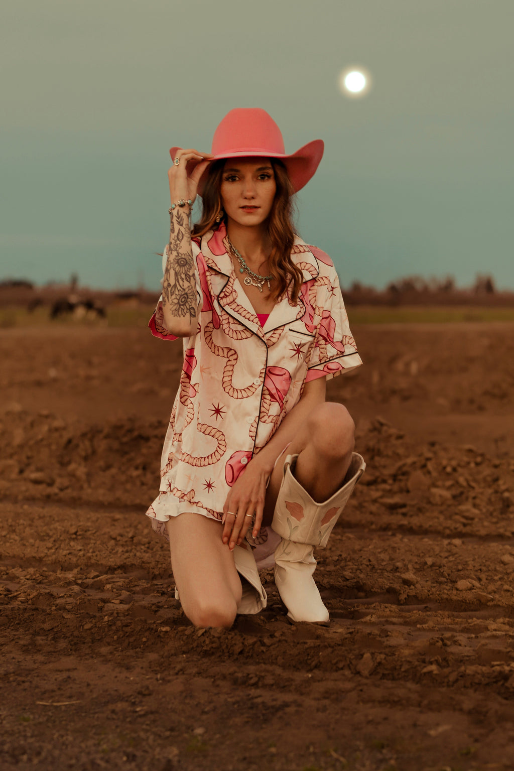 Cowboy Heart Roper Silky Pajama Sets