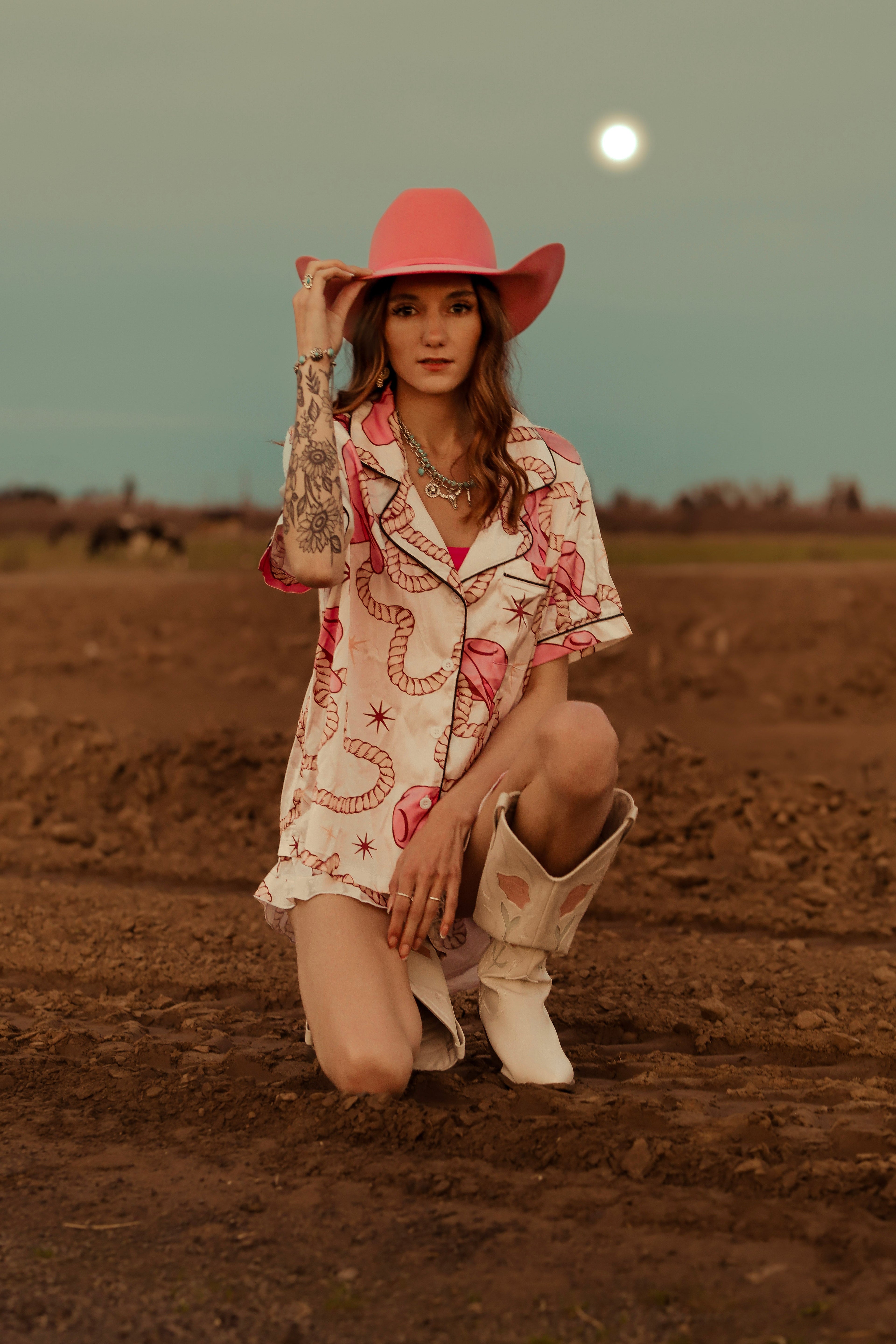 Cowboy Heart Roper Silky Pajama Sets