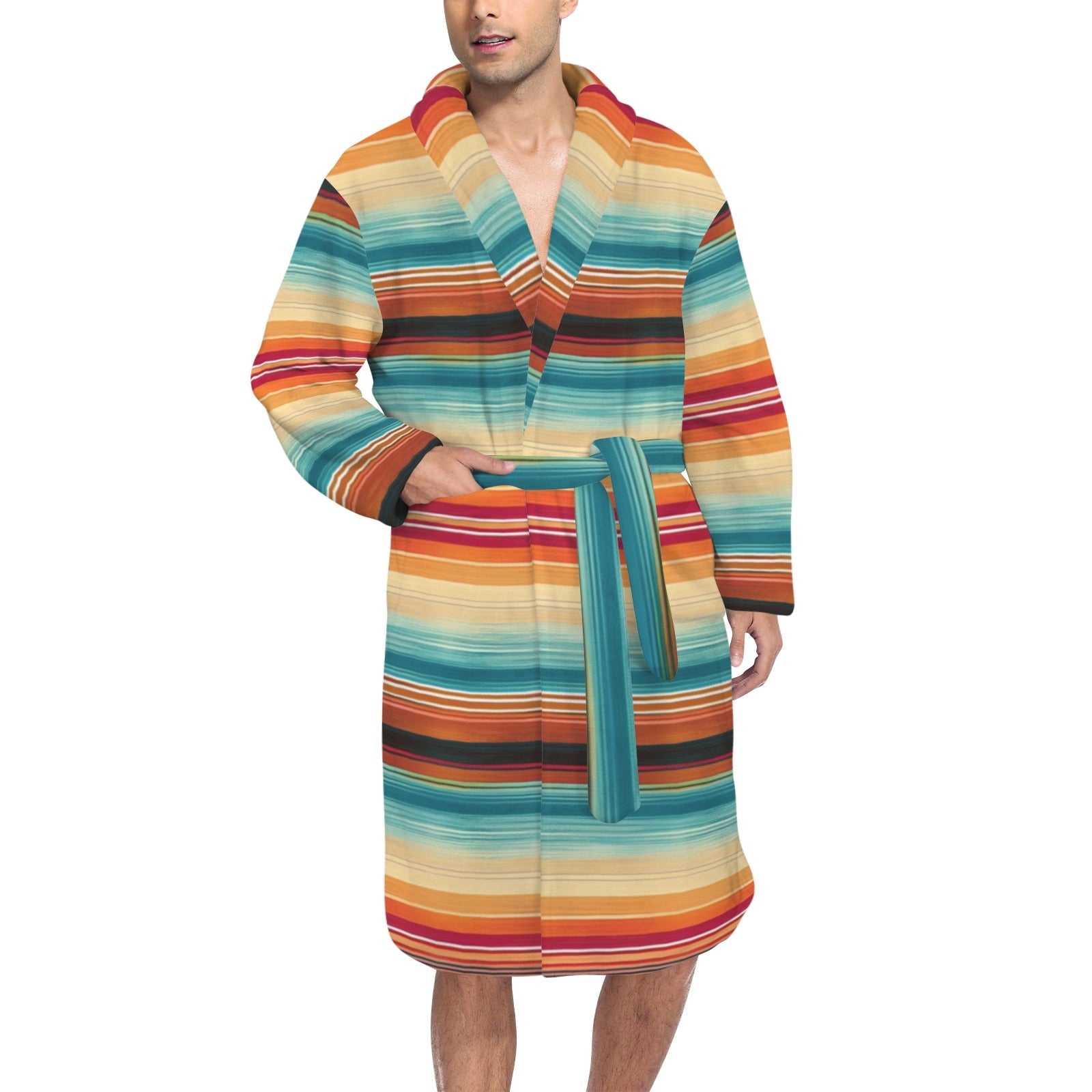 Southwestern Serape Men's Bath Robe