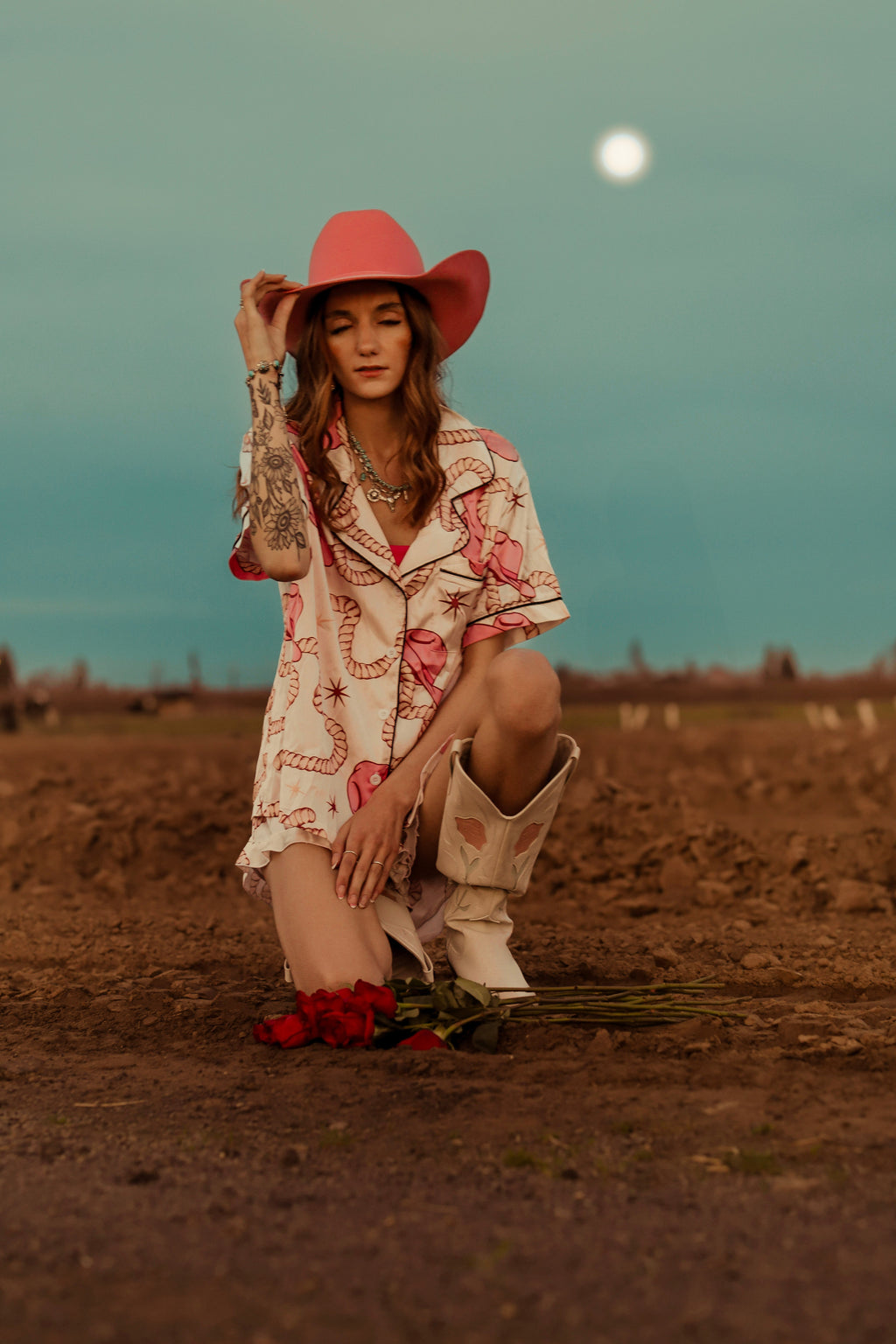 Cowboy Heart Roper Silky Pajama Sets