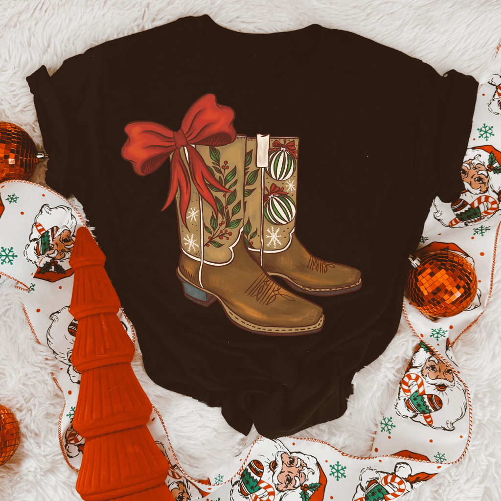 Christmas Boots tee