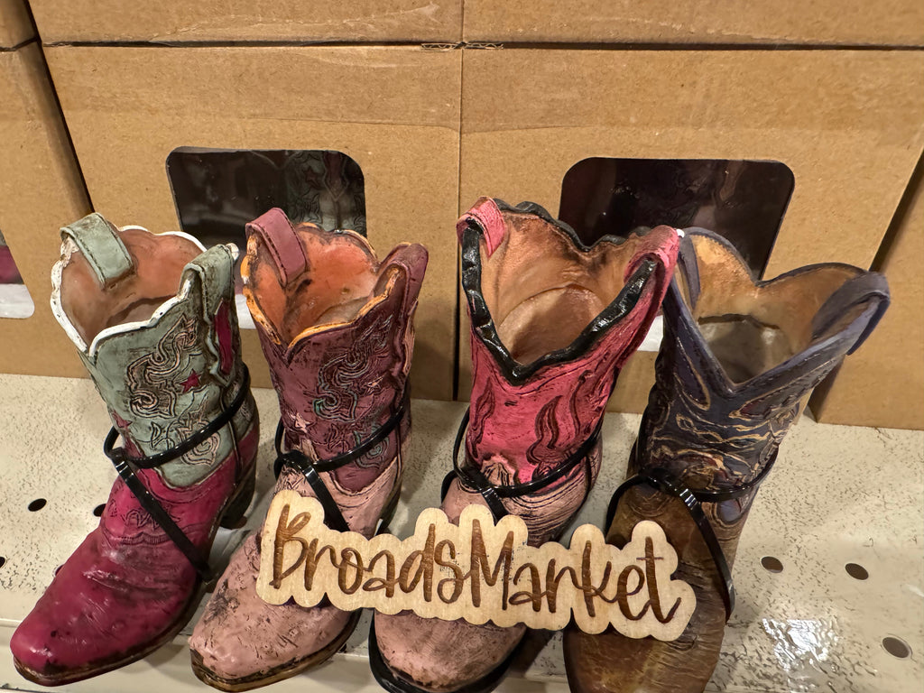 RA3186 Set of 4 Boot Vase Pen Holders