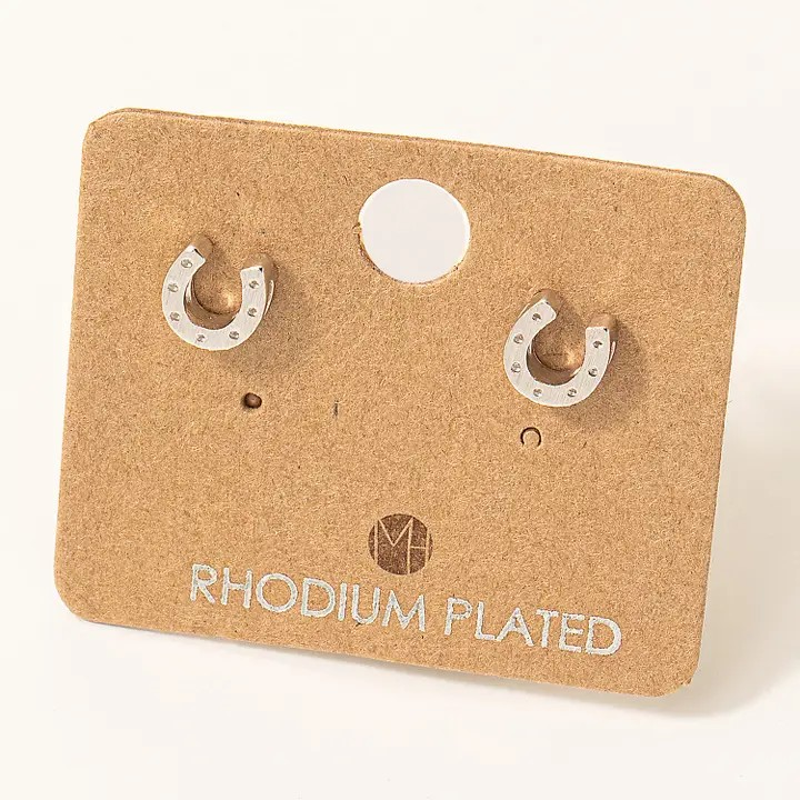 Mini Horeshoe Studs - Silver