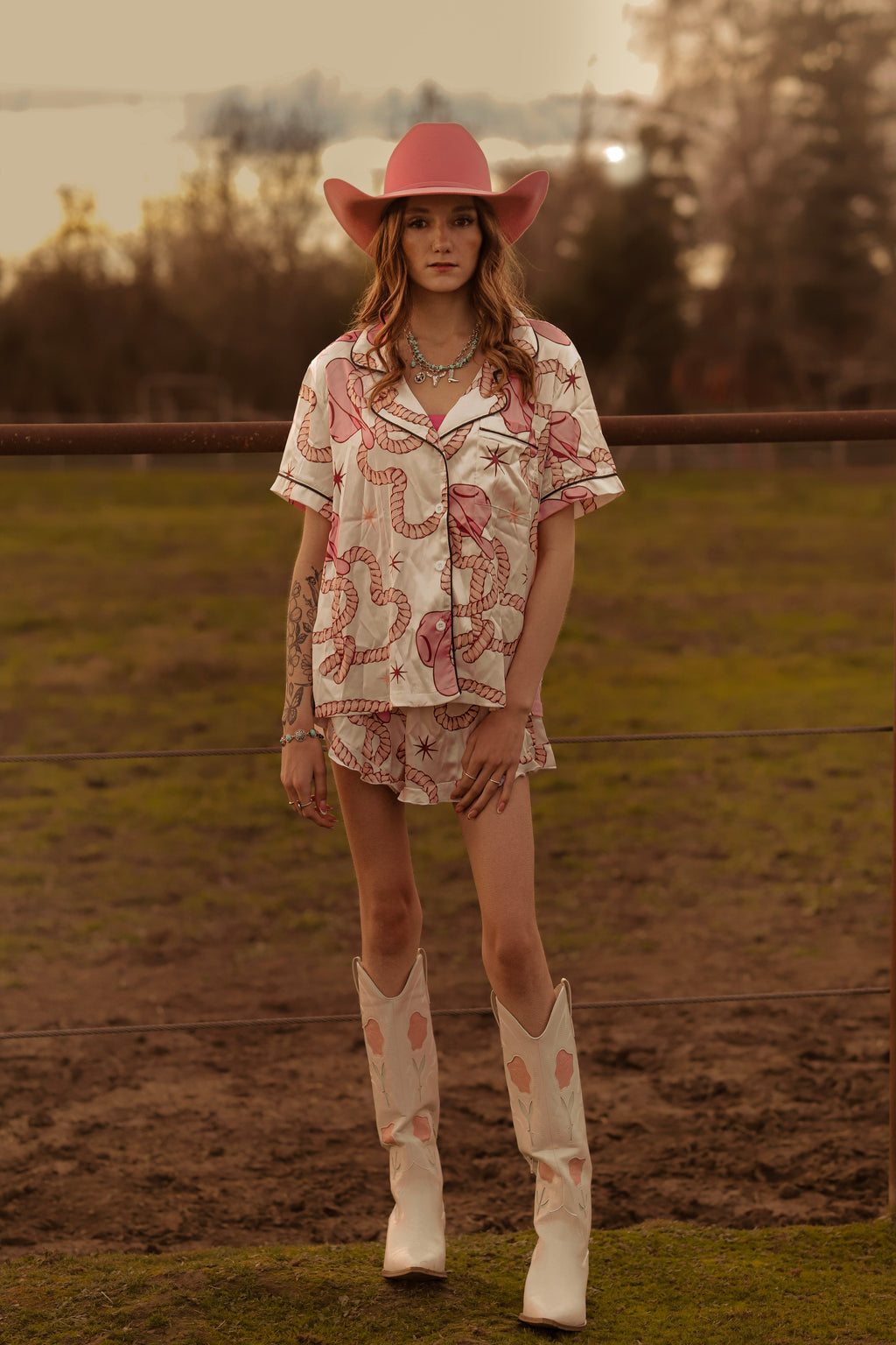 Cowboy Heart Roper Silky Pajama Sets