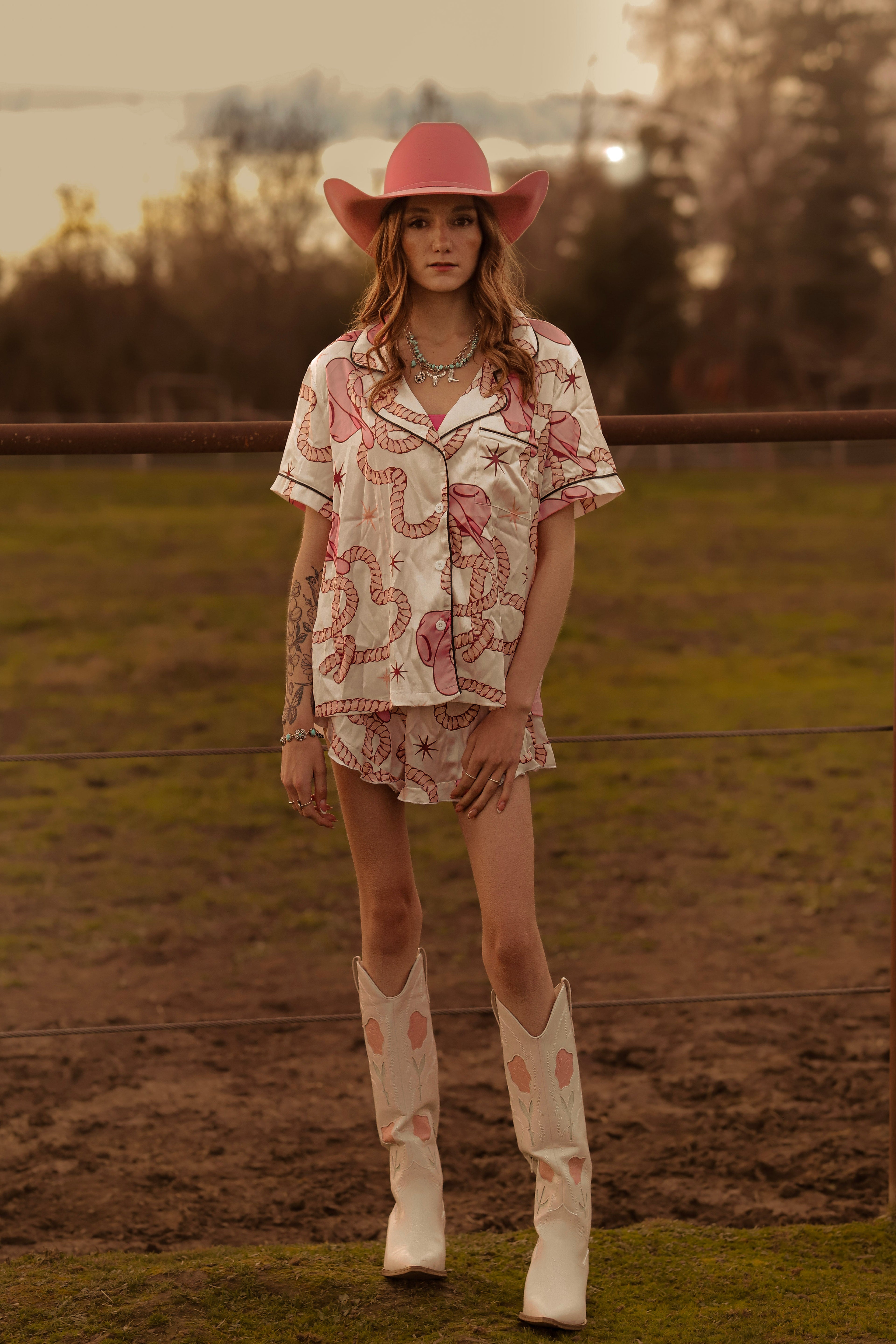 Cowboy Heart Roper Silky Pajama Sets