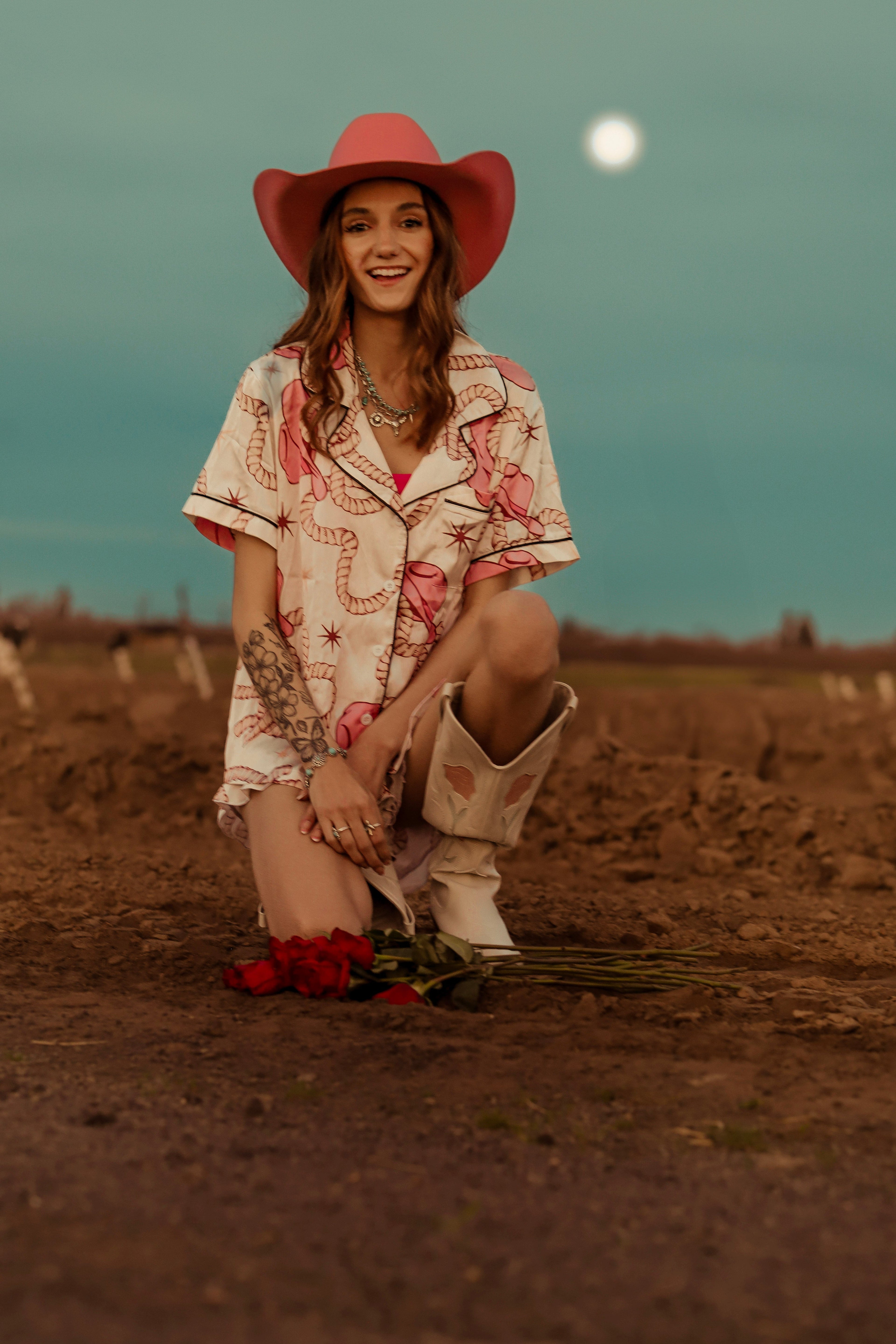 Cowboy Heart Roper Silky Pajama Sets