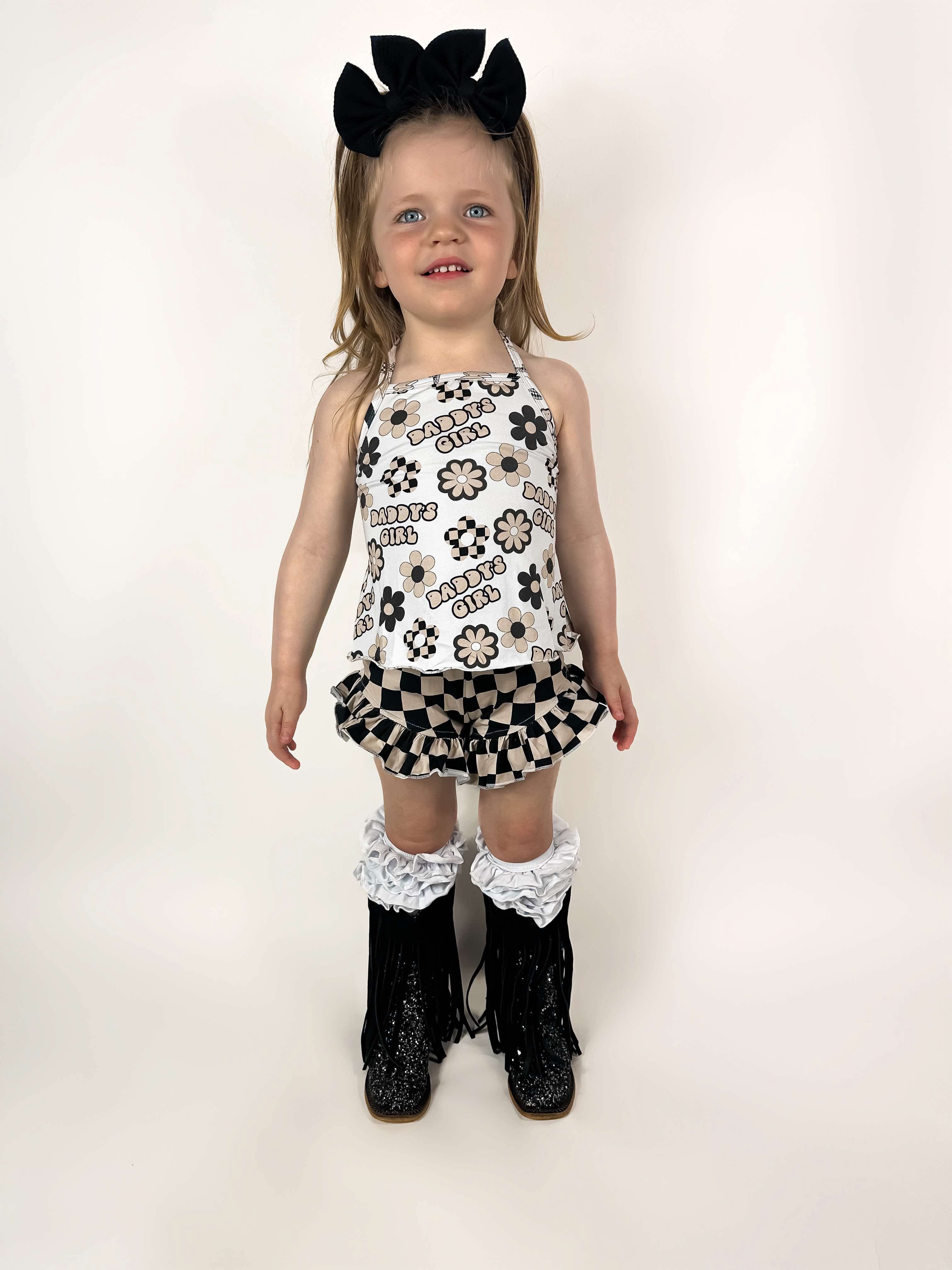 Stormi/Black Sparkle With Fringe Tanner Mark Boots