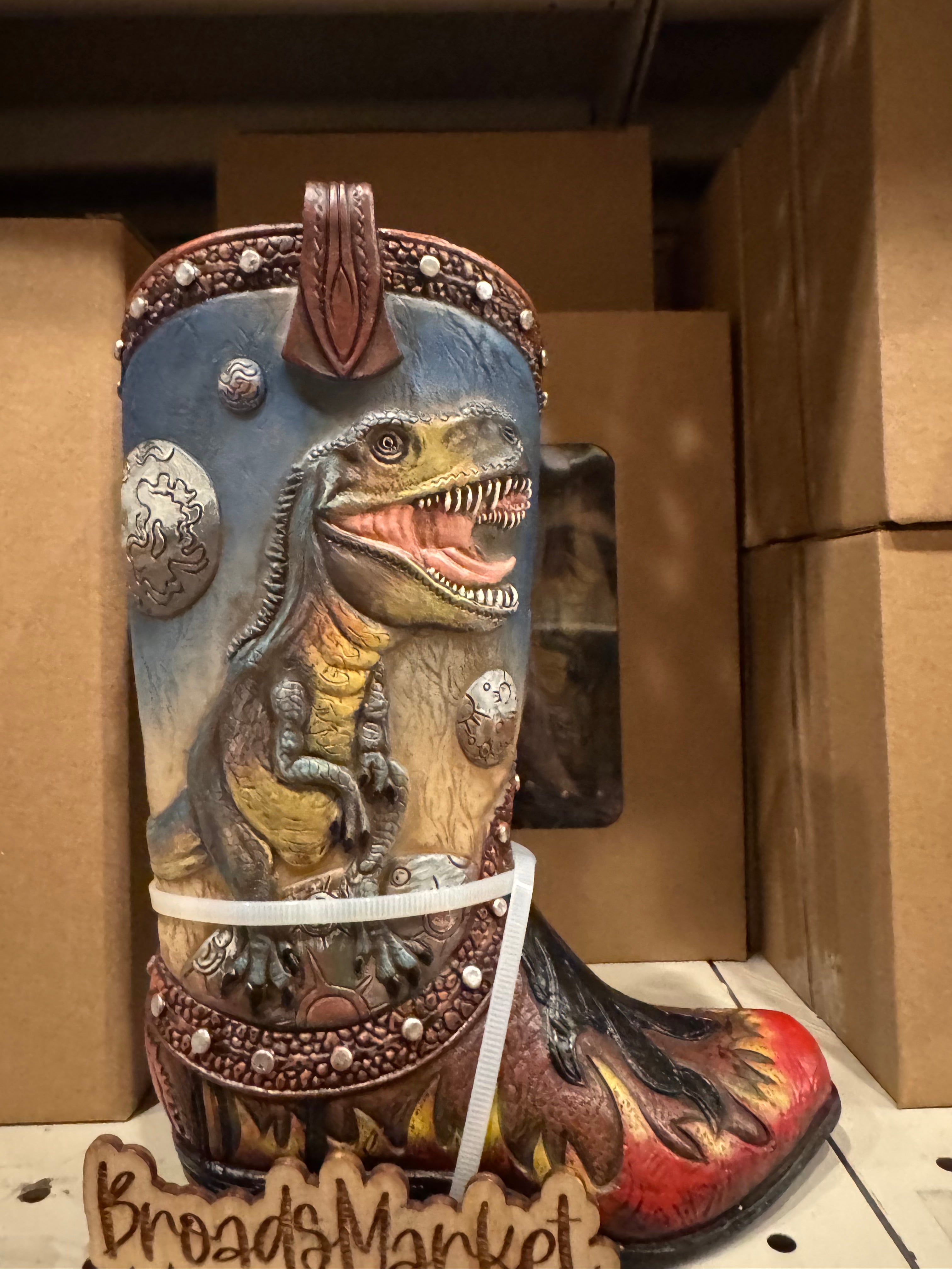 RA6179 Dinosaur Boot Vase