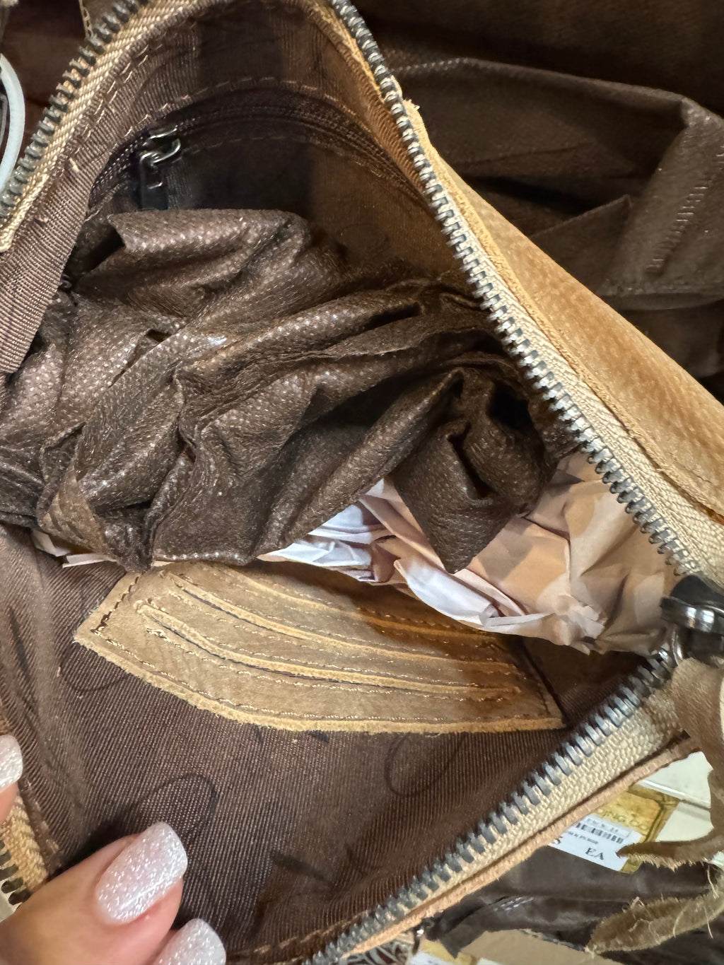 Floral Tooled Leather Crossbody Purse