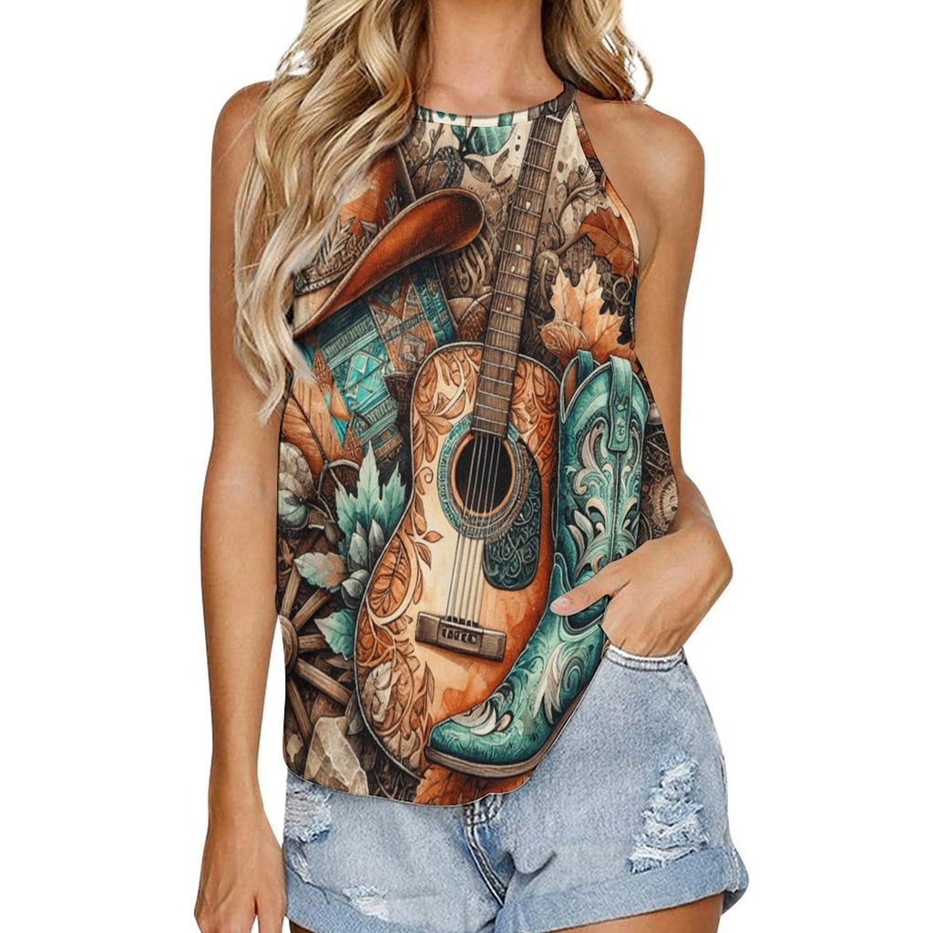 Country Music Collage Western Tank Top