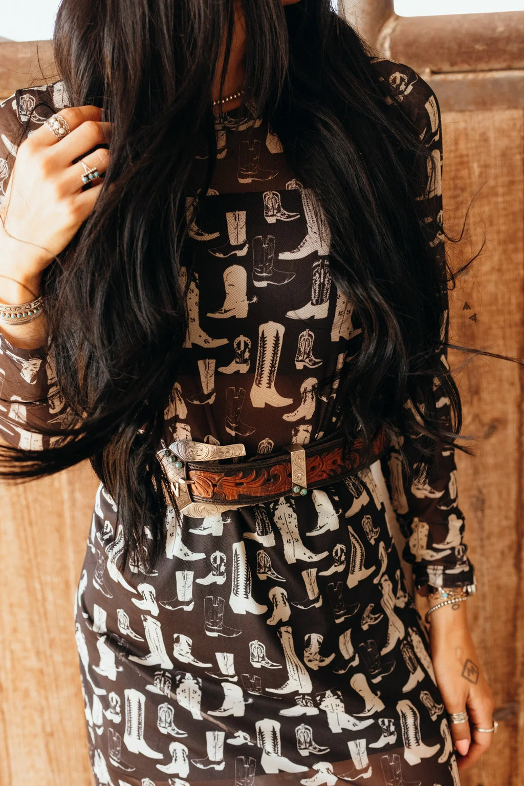 Boot Scootin Mesh Dress
