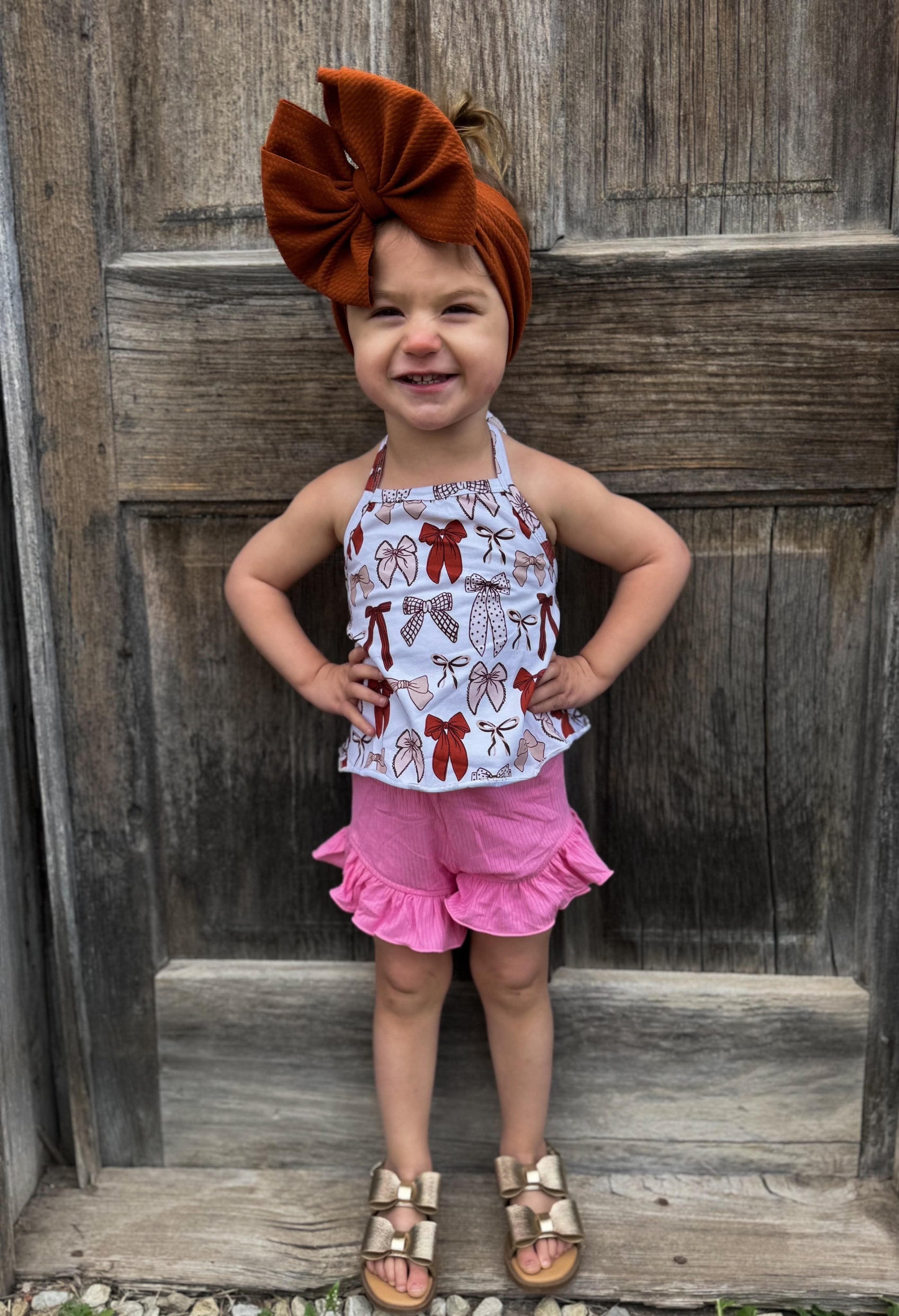 Brown Bows Swing Top