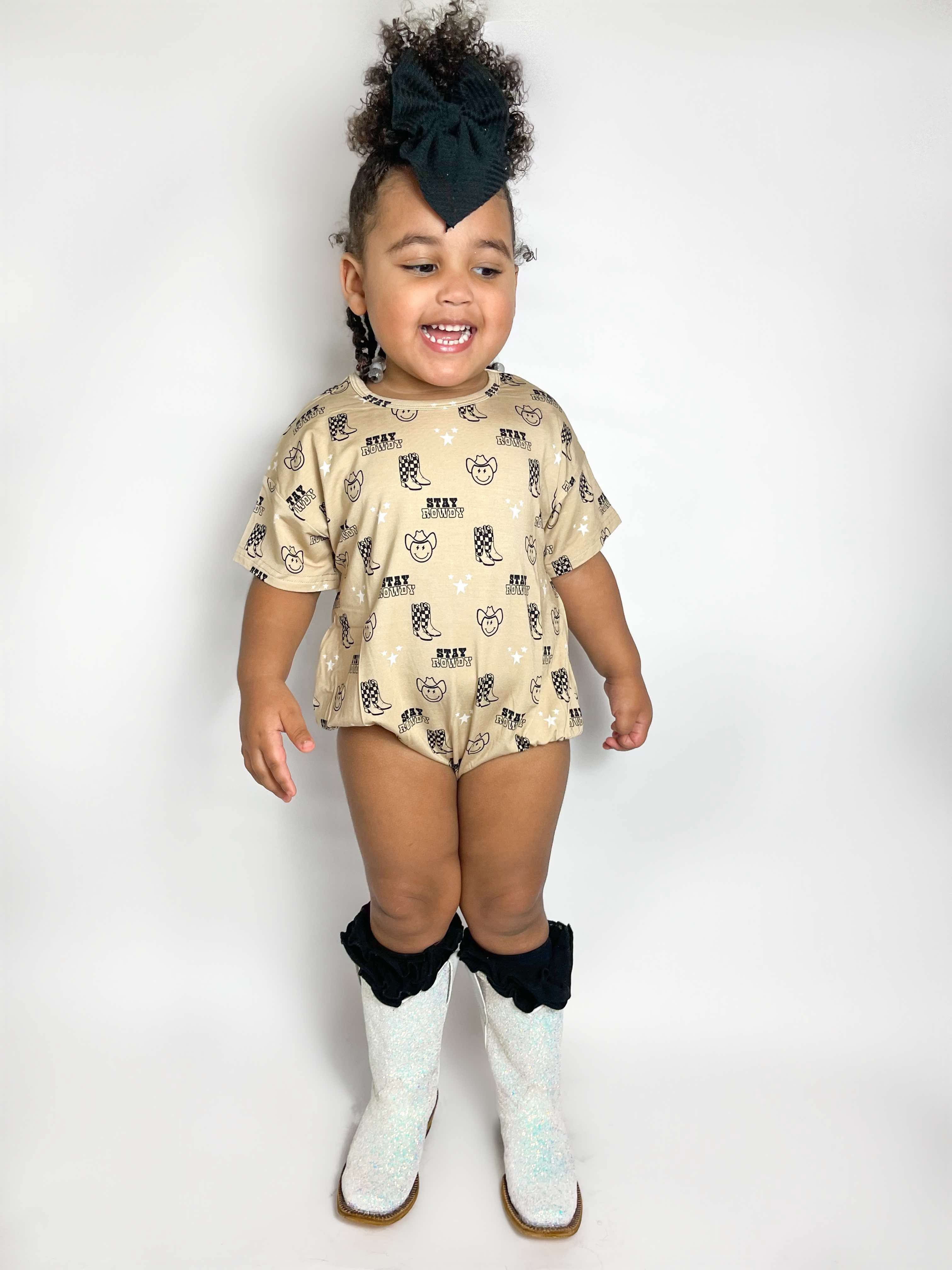 Stay Rowdy Oversized Bamboo Romper