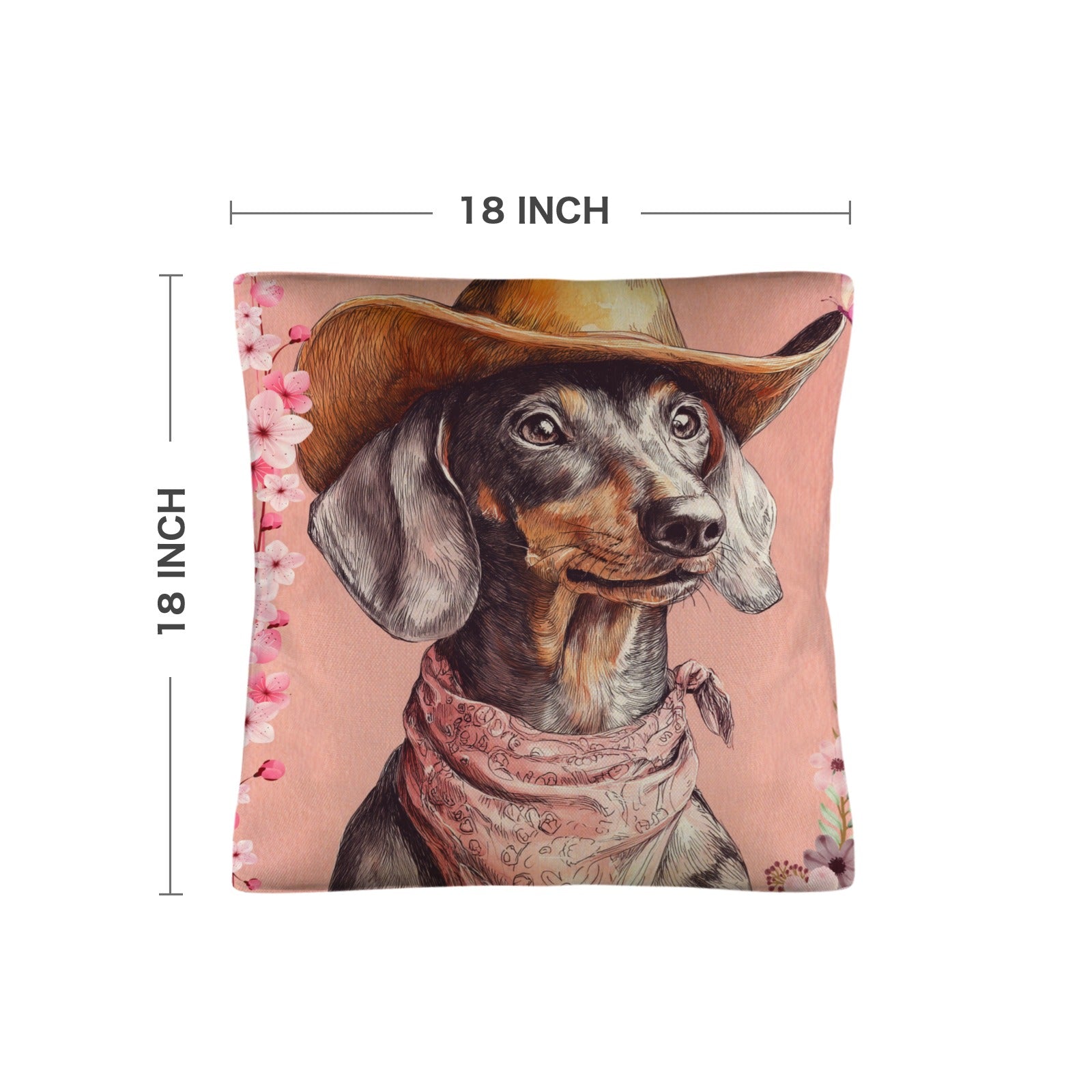 Danilo Painted Dachshund Pillow Case  Made in America