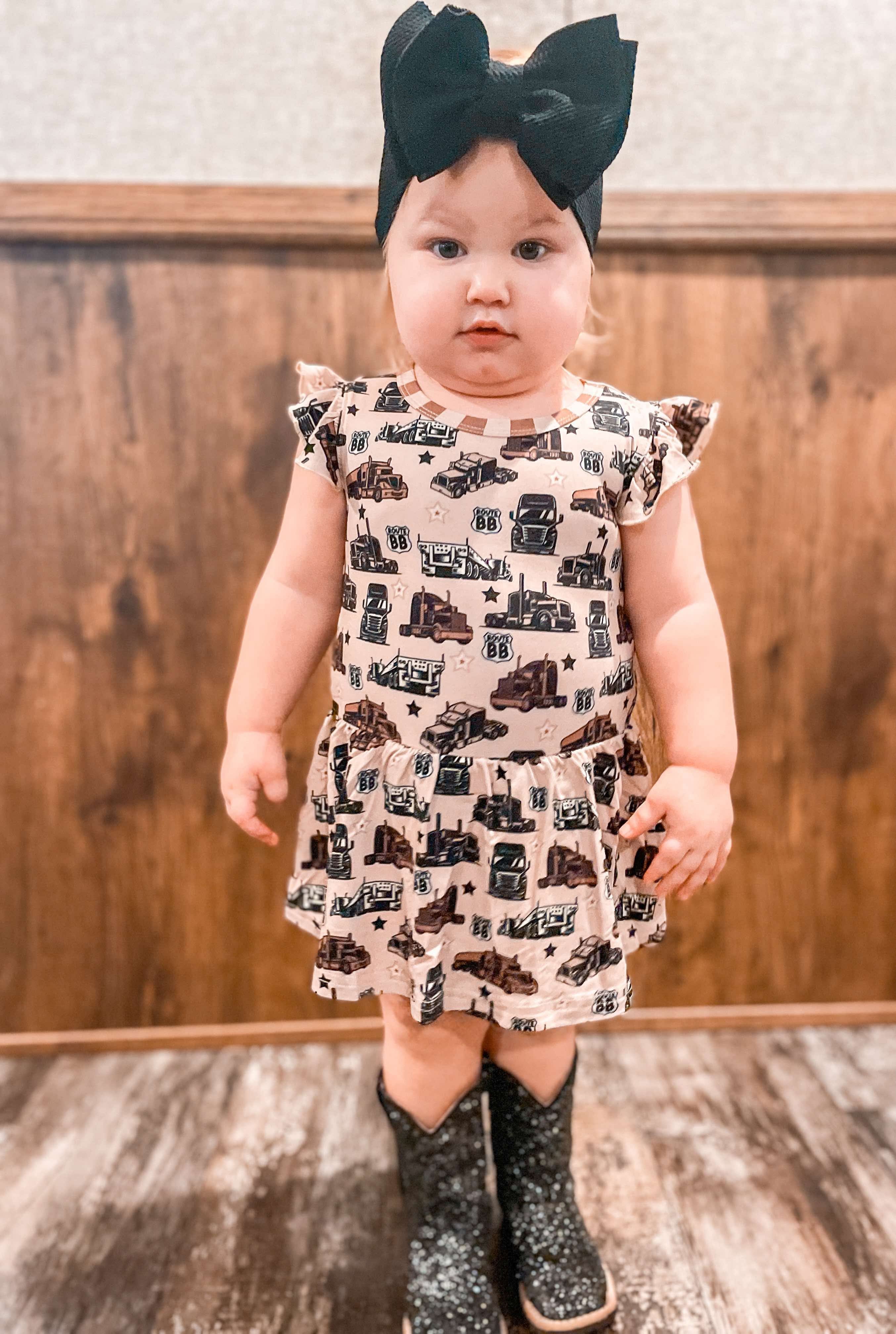 Sad Beige Semis Bamboo Skirted Romper