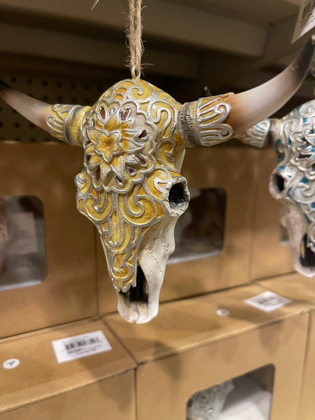 Set of 3 Cowskull Ornament RearView Hangers