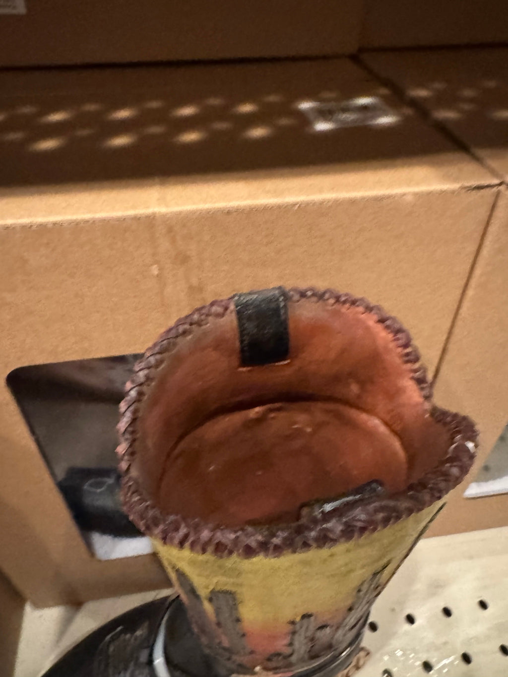 RA7149 Sunset Cactus Boot Vase