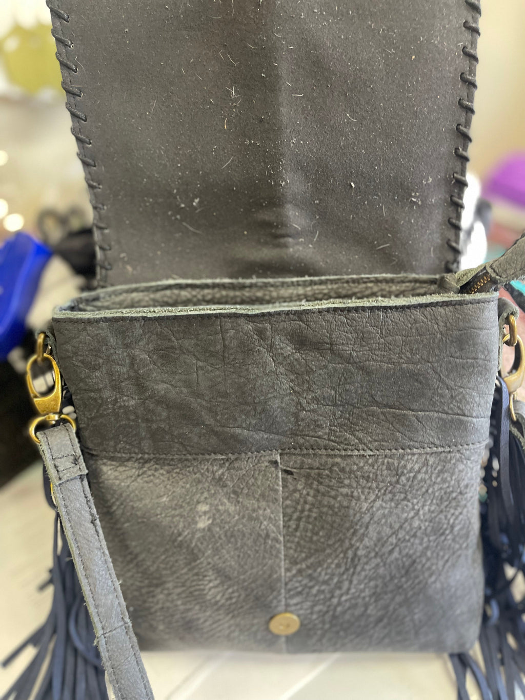 Braided Cowhide Crossbody Purse