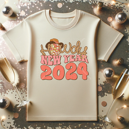 Howdy New Year 2024 T-Shirt or Crewneck Sweatshirt