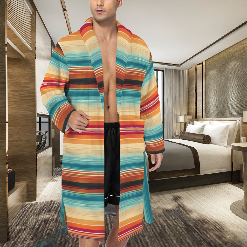Southwestern Serape Men's Bath Robe