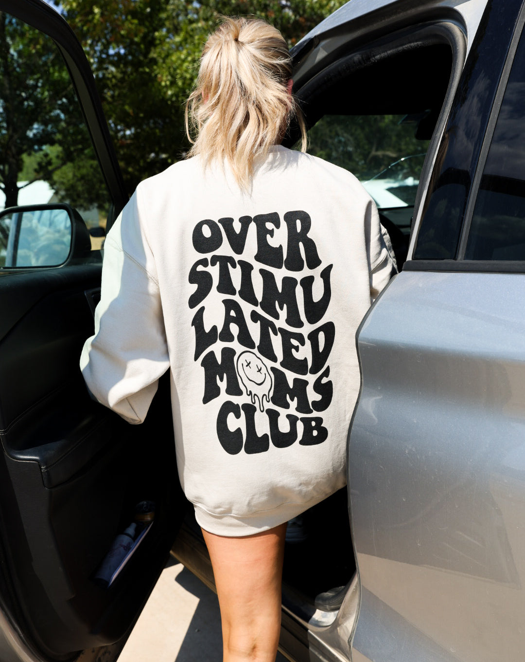 Overstimulated Moms Club Crewneck Sweatshirt