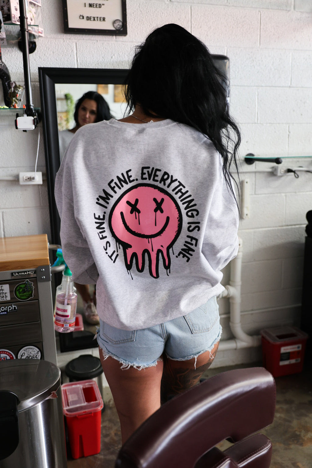 It's Fine Smiley Sweatshirt