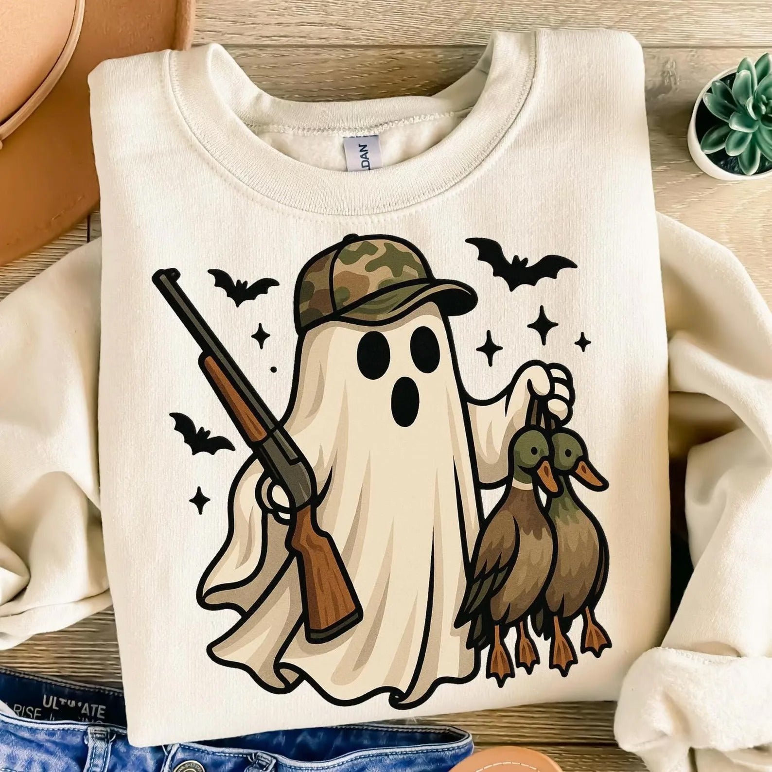 Ghost duck hunting tee or sweatshirt