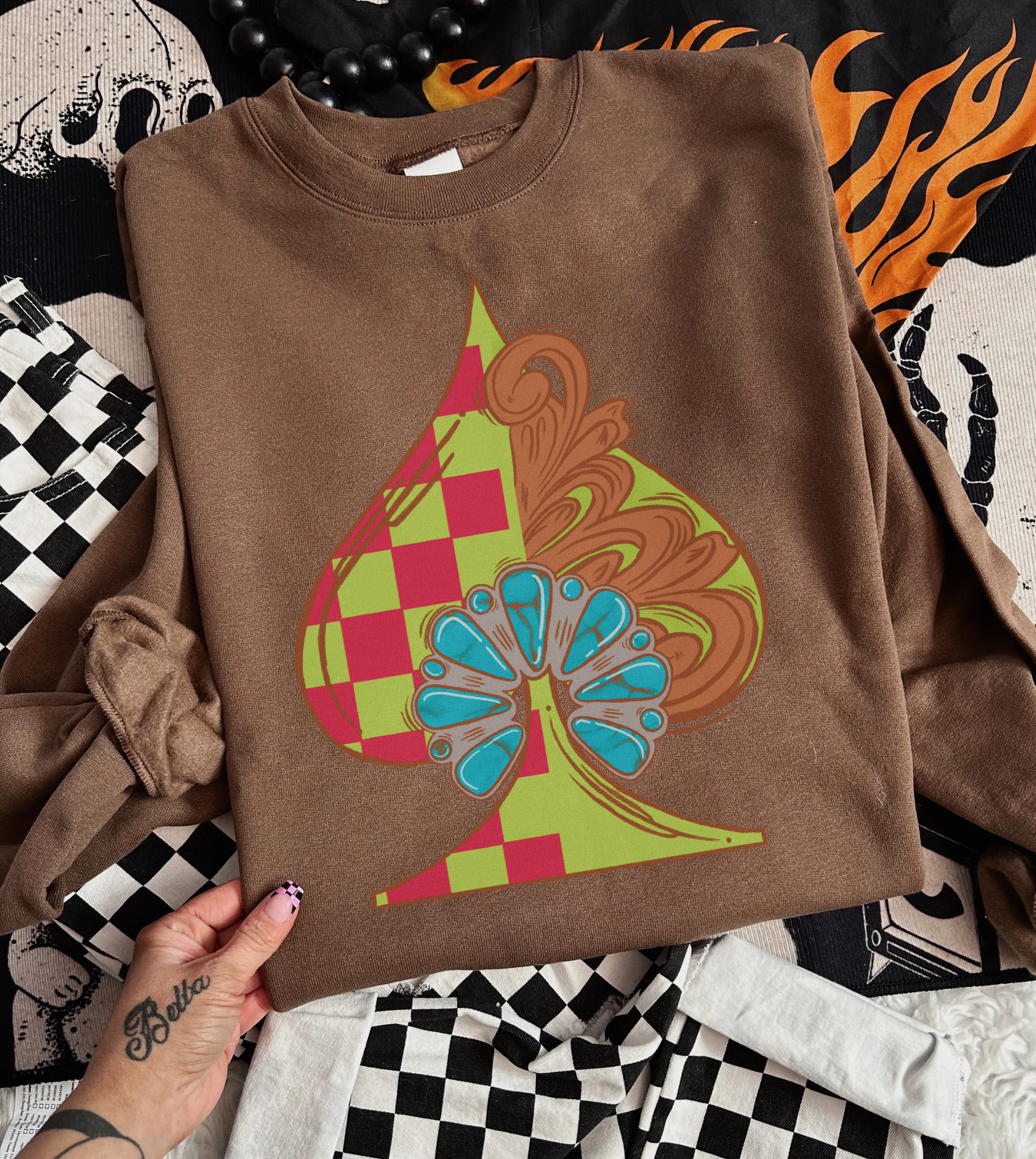 Checkered Spade Crew