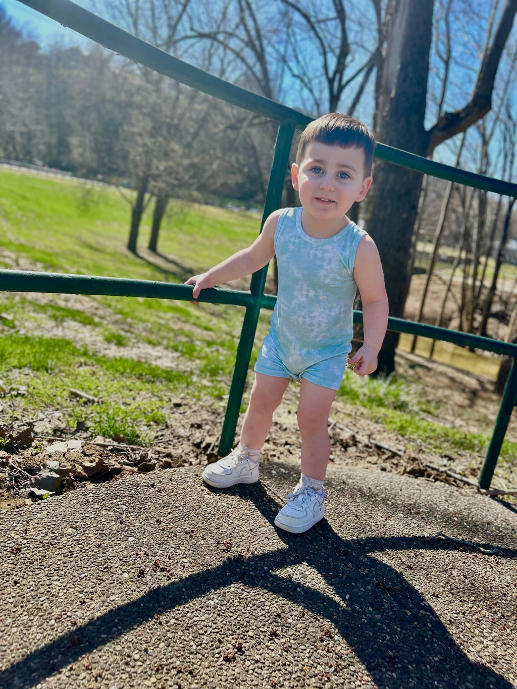 Mint Tie Dye Tank Top Romper
