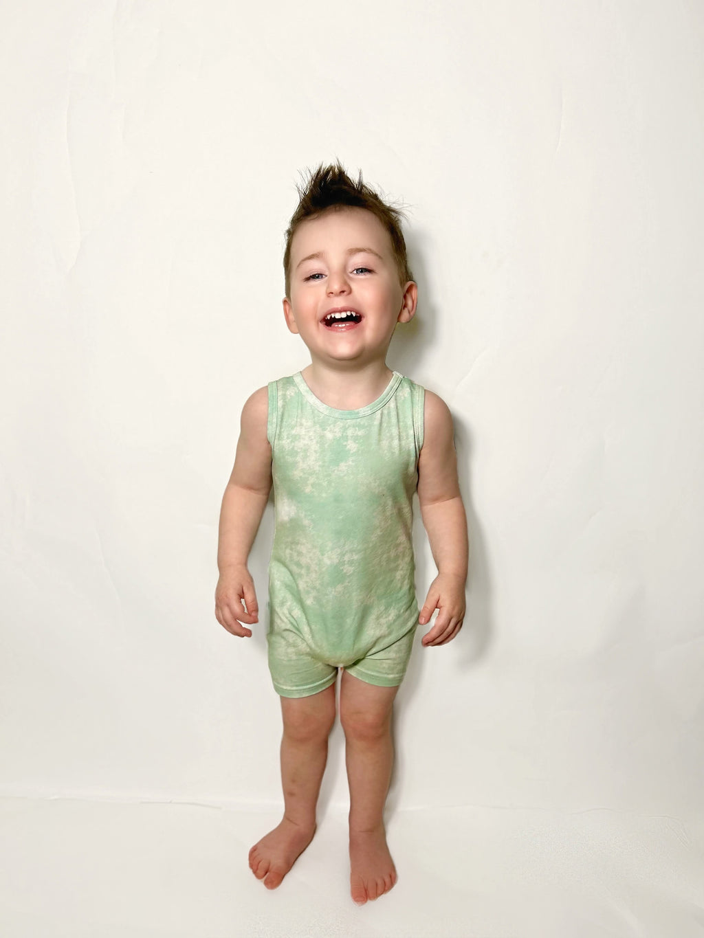 Mint Tie Dye Tank Top Romper