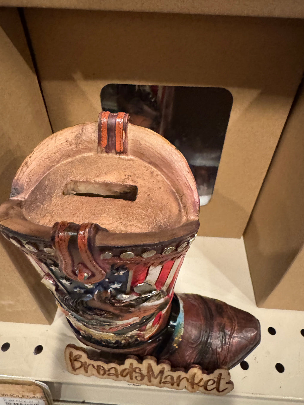 RA7371 Horseshoe Horse Boot Piggy Bank