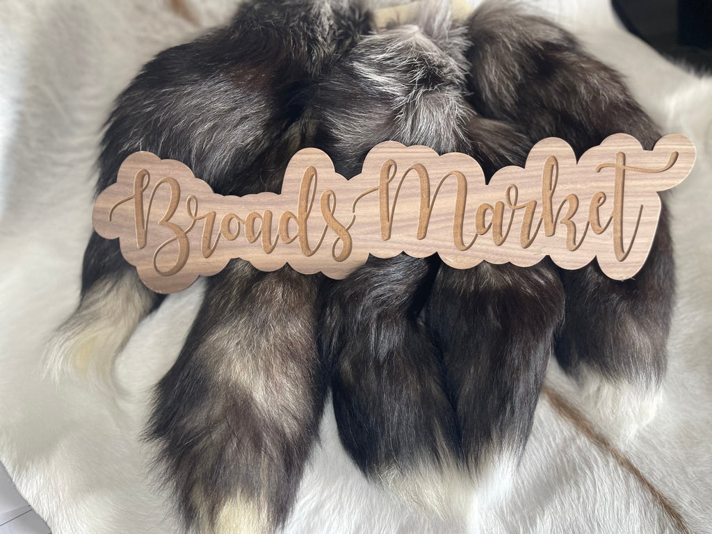 Silver Fox Tail Keychain