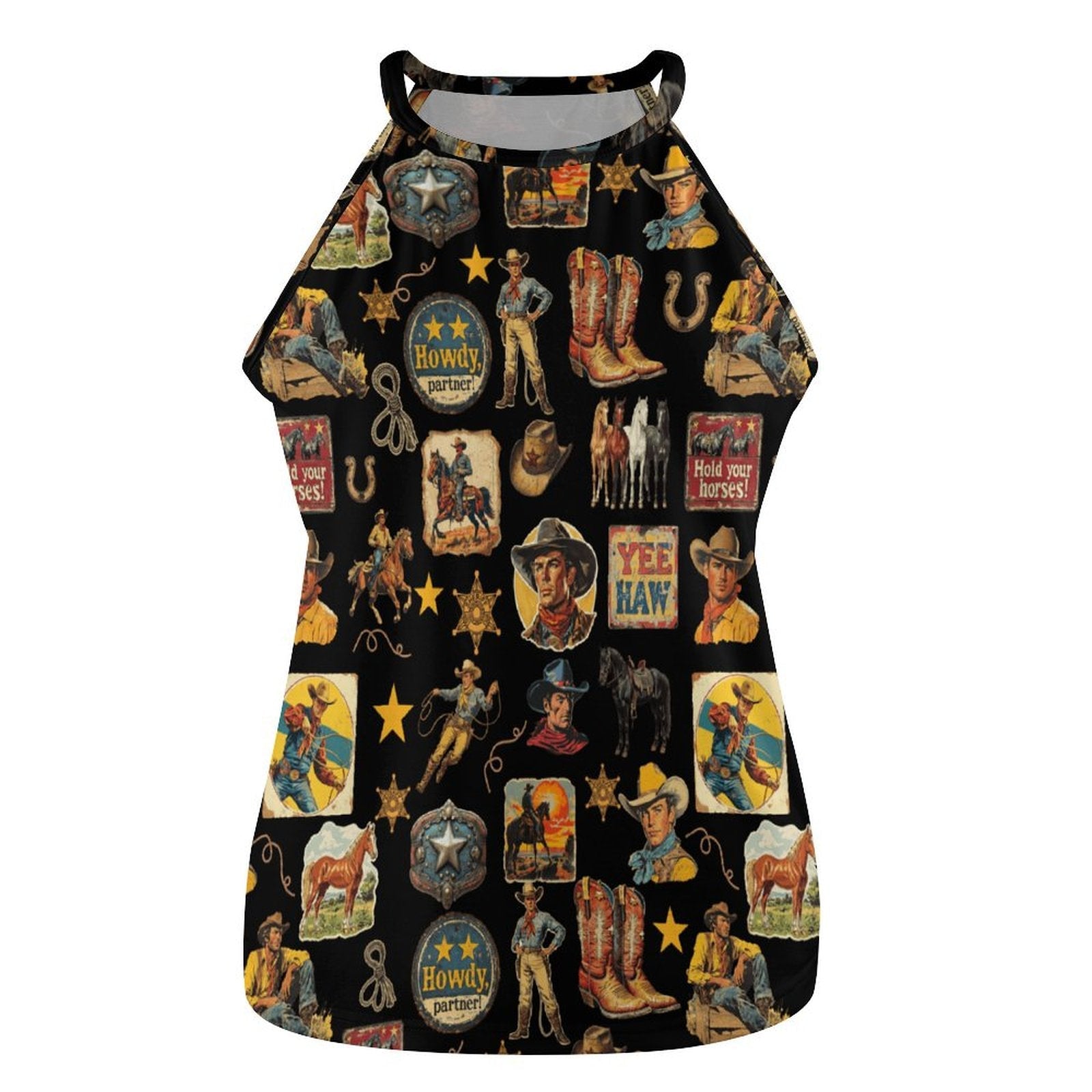 Baha Ranch Vintage Cowboy Collage Tank Top