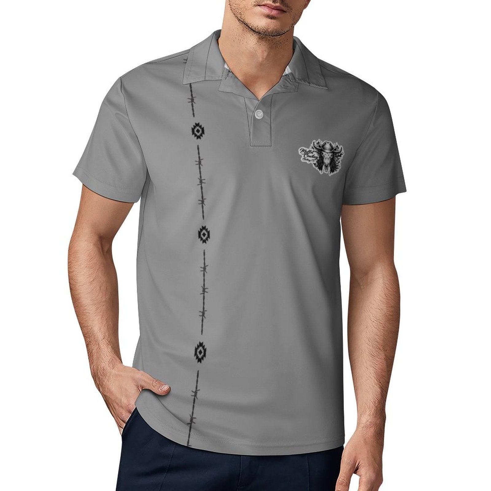 Mullet Cowboy Clothing Co Men's Premium Ice Silk Polo Shirt