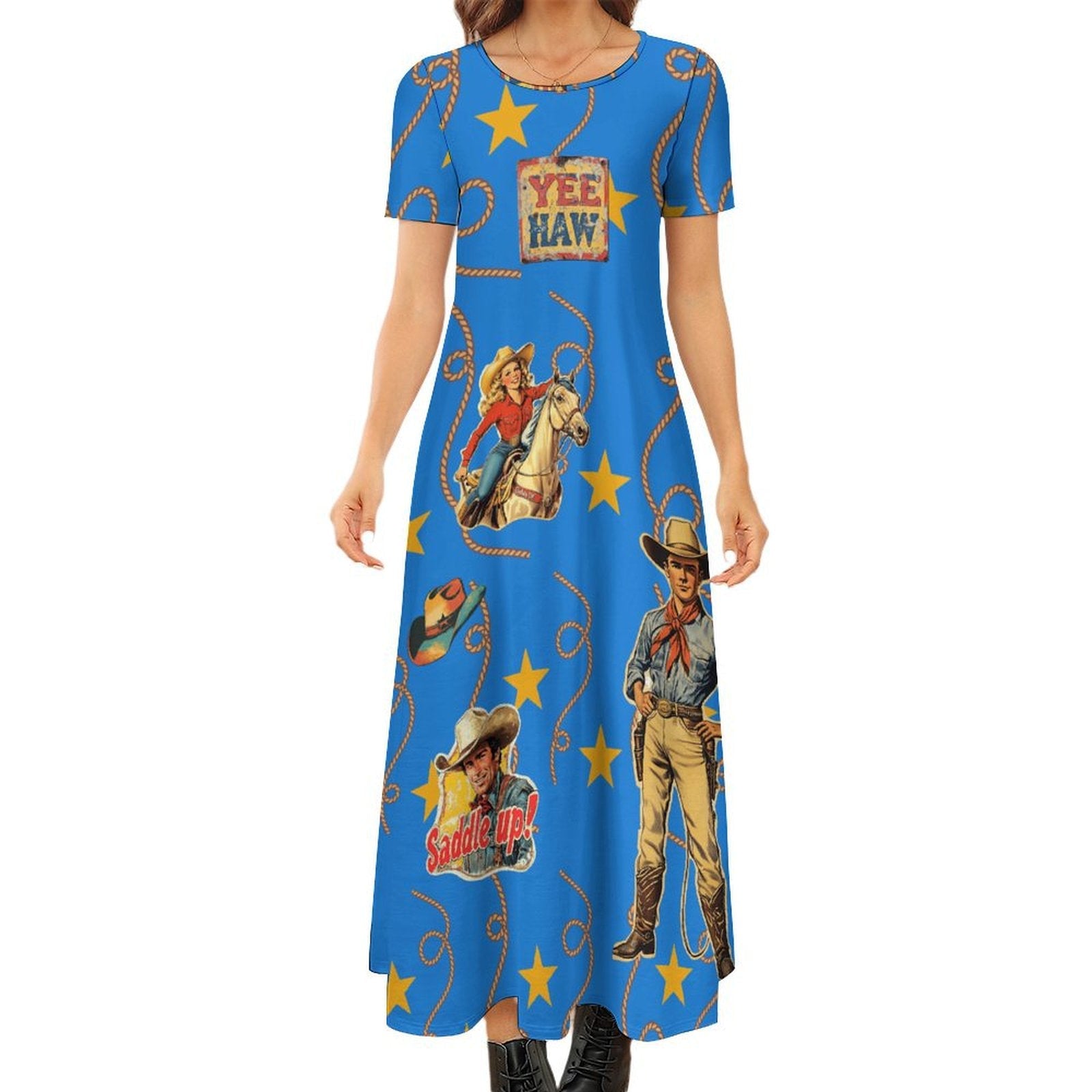 Vintage Cowgirl Western Dress