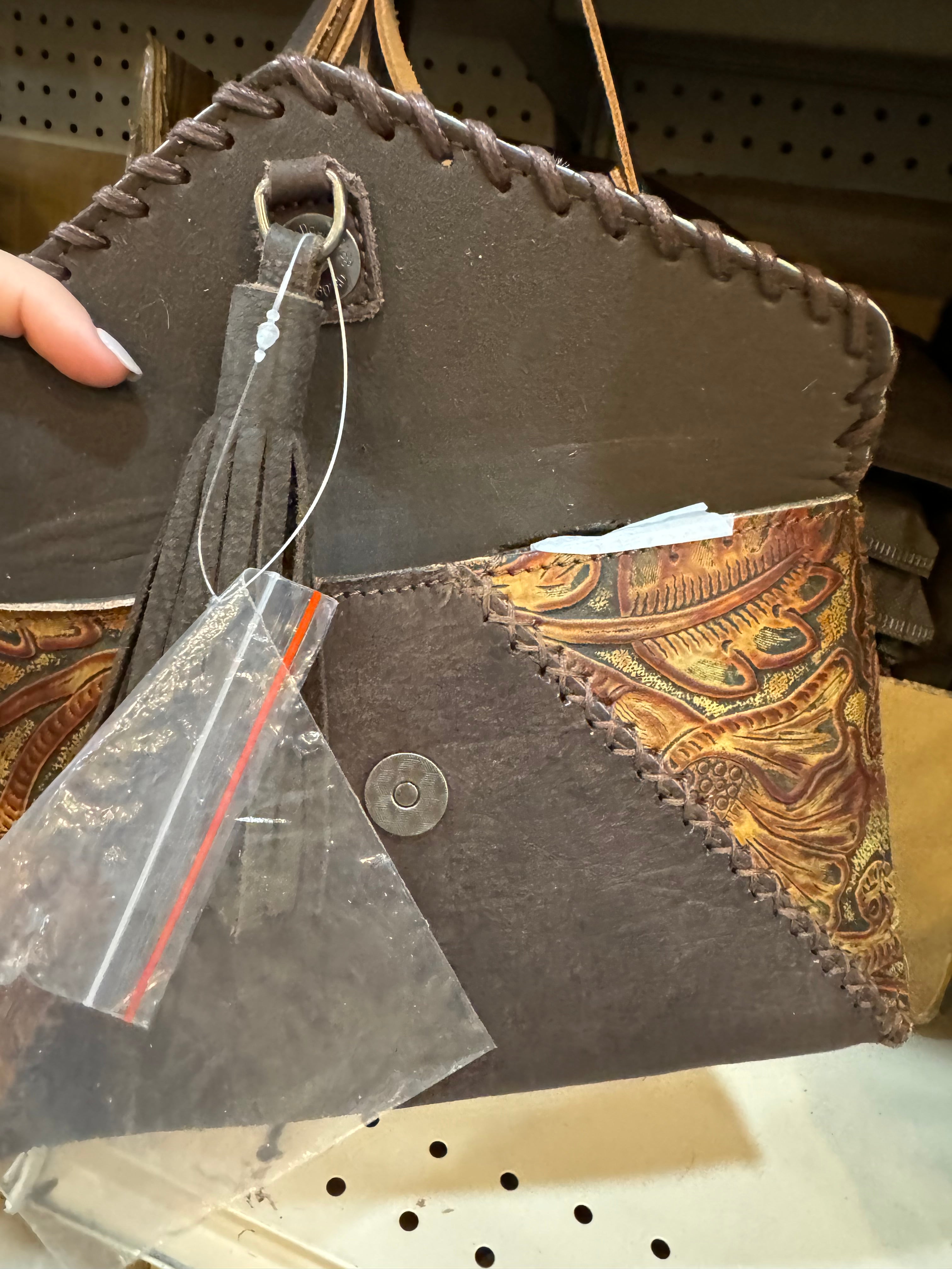 Tooled Envelope Crossbody Purse