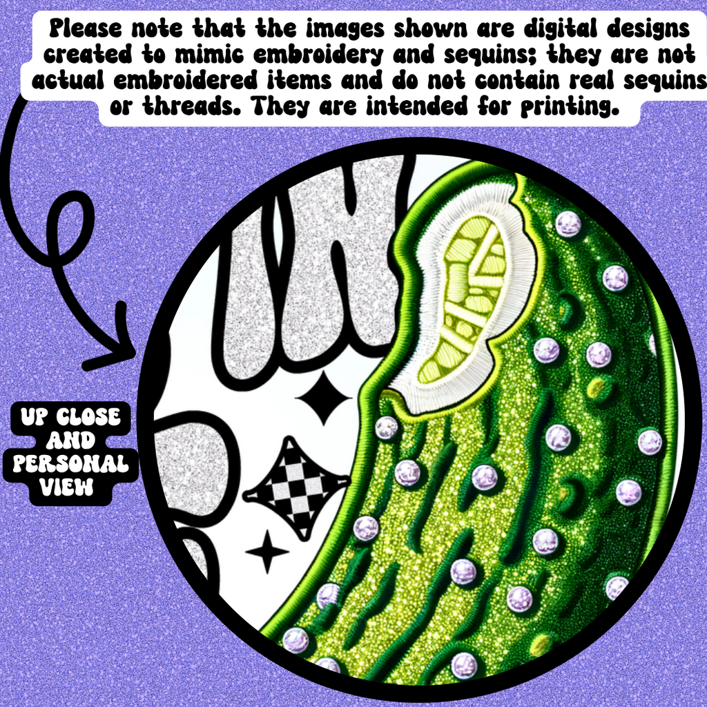 Pickles are Great until Youre in one faux embroidery T-shirt