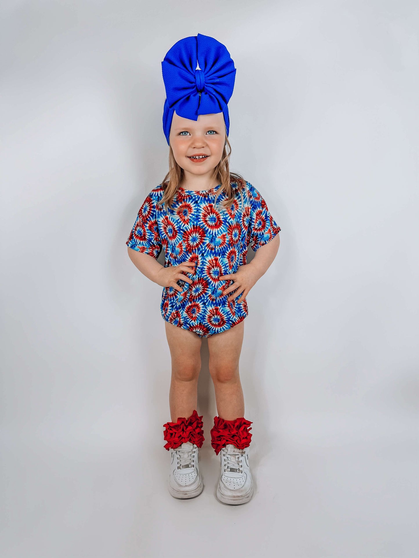 USA Tie Dye Oversized Bamboo Romper