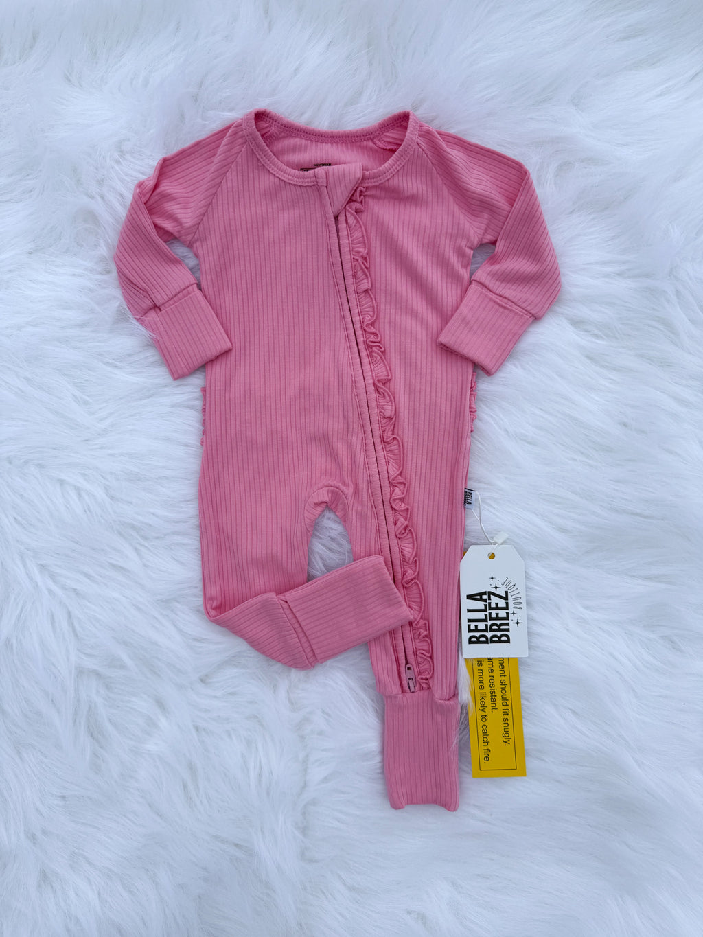 Ballerina Pink Ruffled Bamboo Sleeper