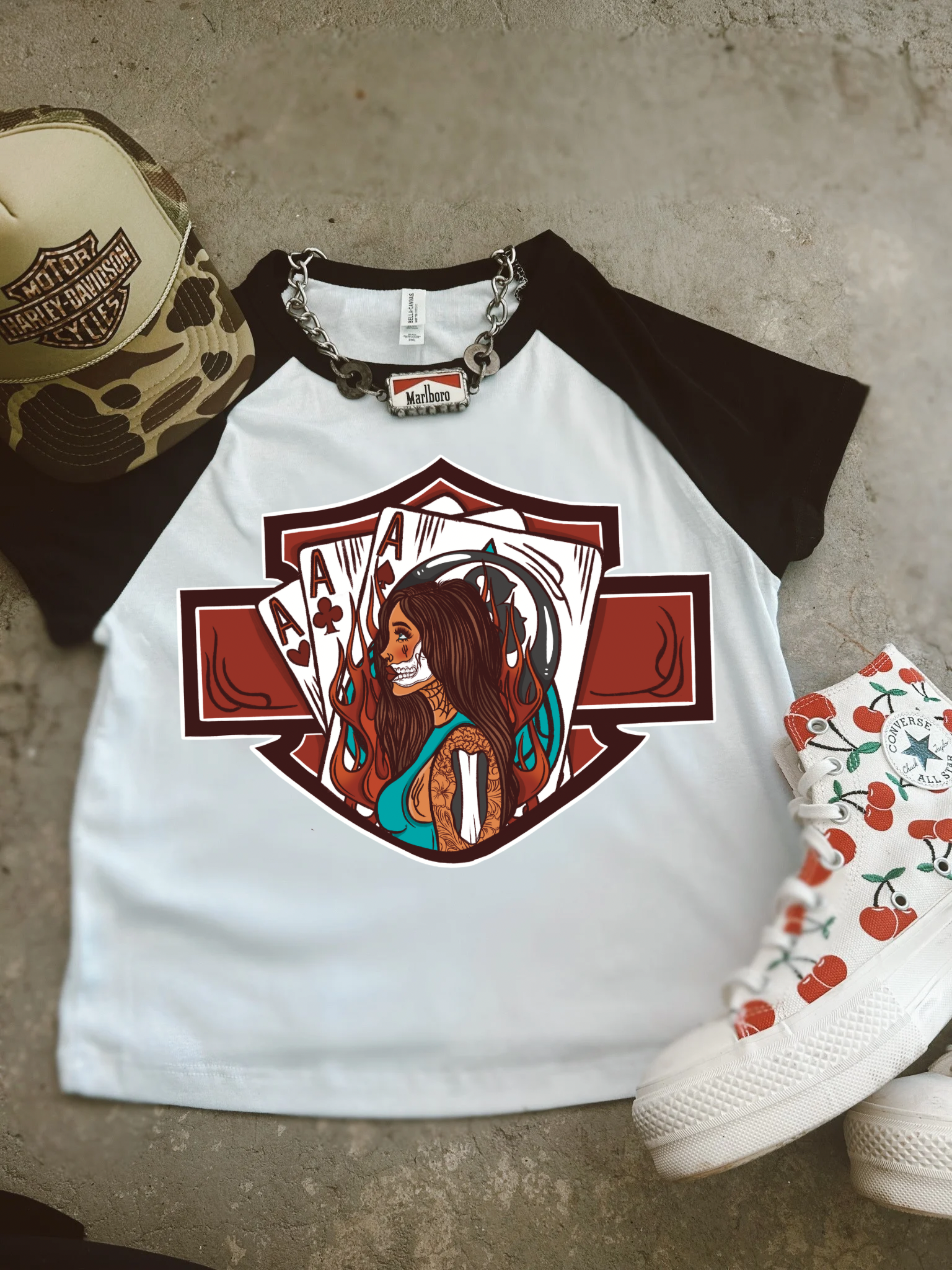 Play the Game Rib Raglan Baby Tee