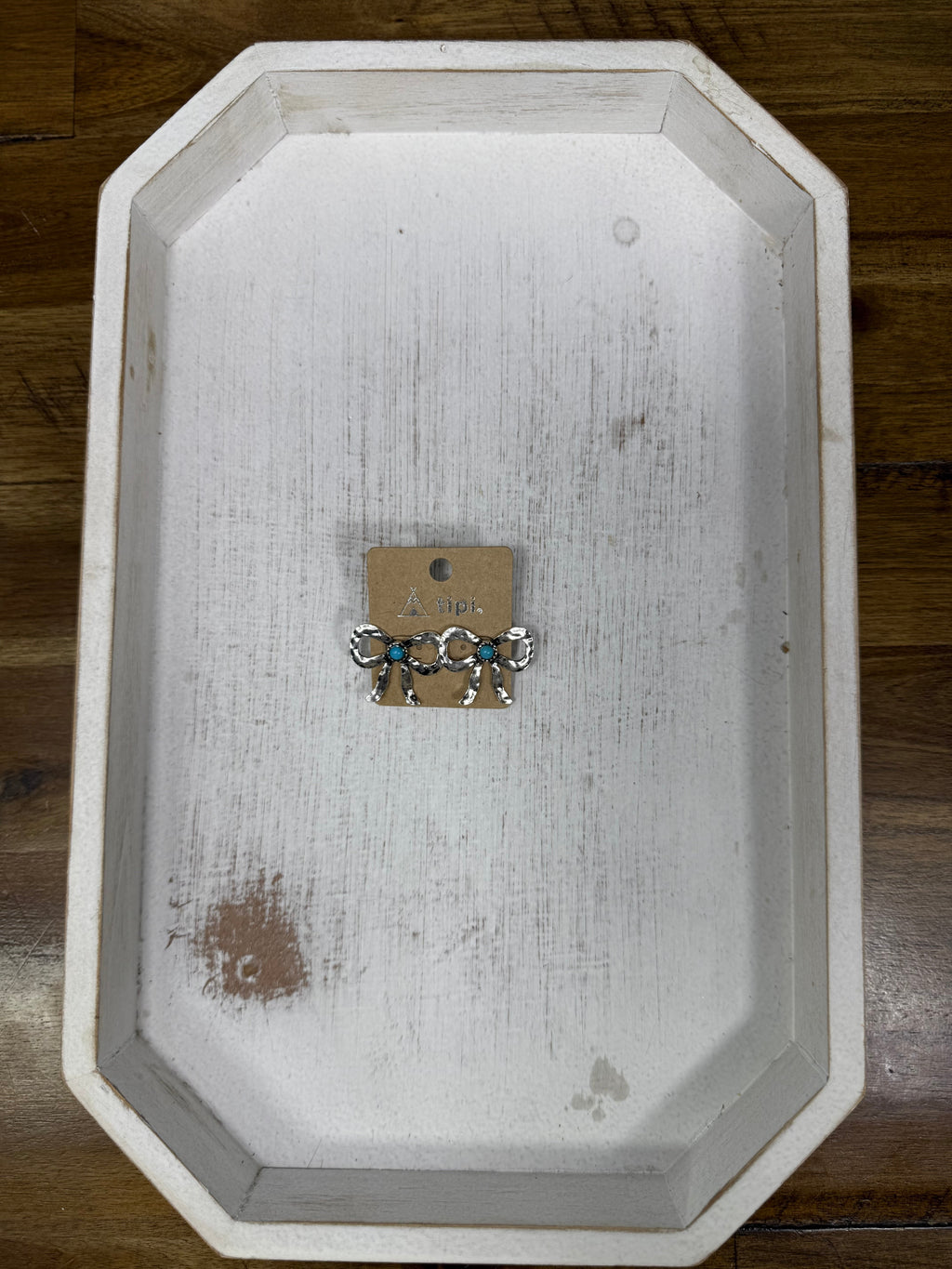 Bow w/ Turquoise Stone Earringss